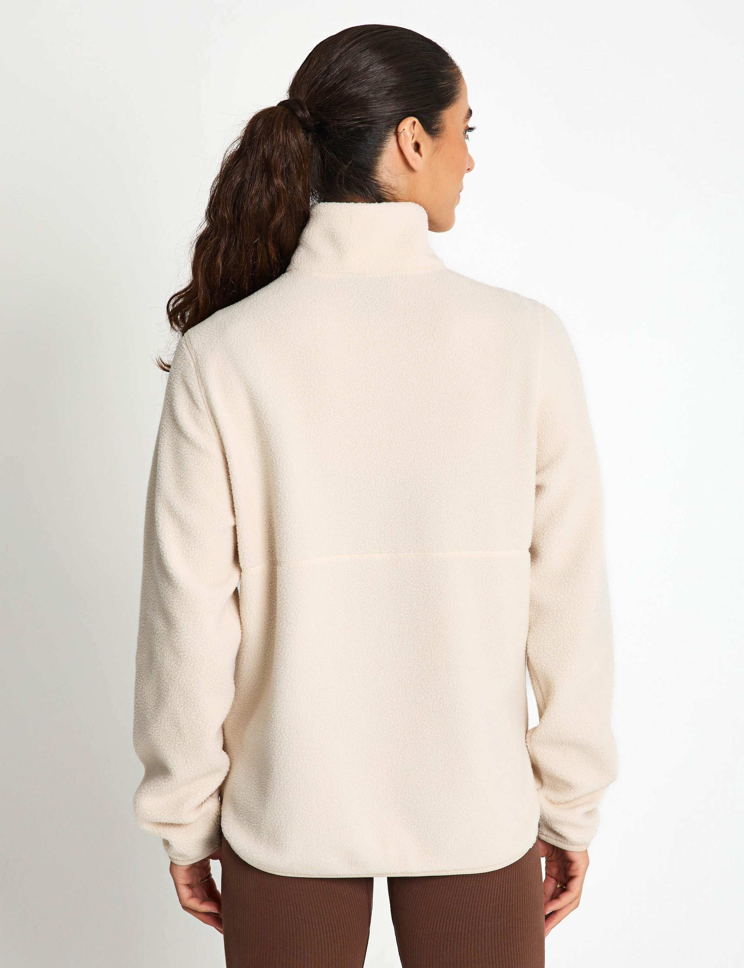 Lite Curl Half Zip Funnel Neck Fleece Jacket 3 of 6