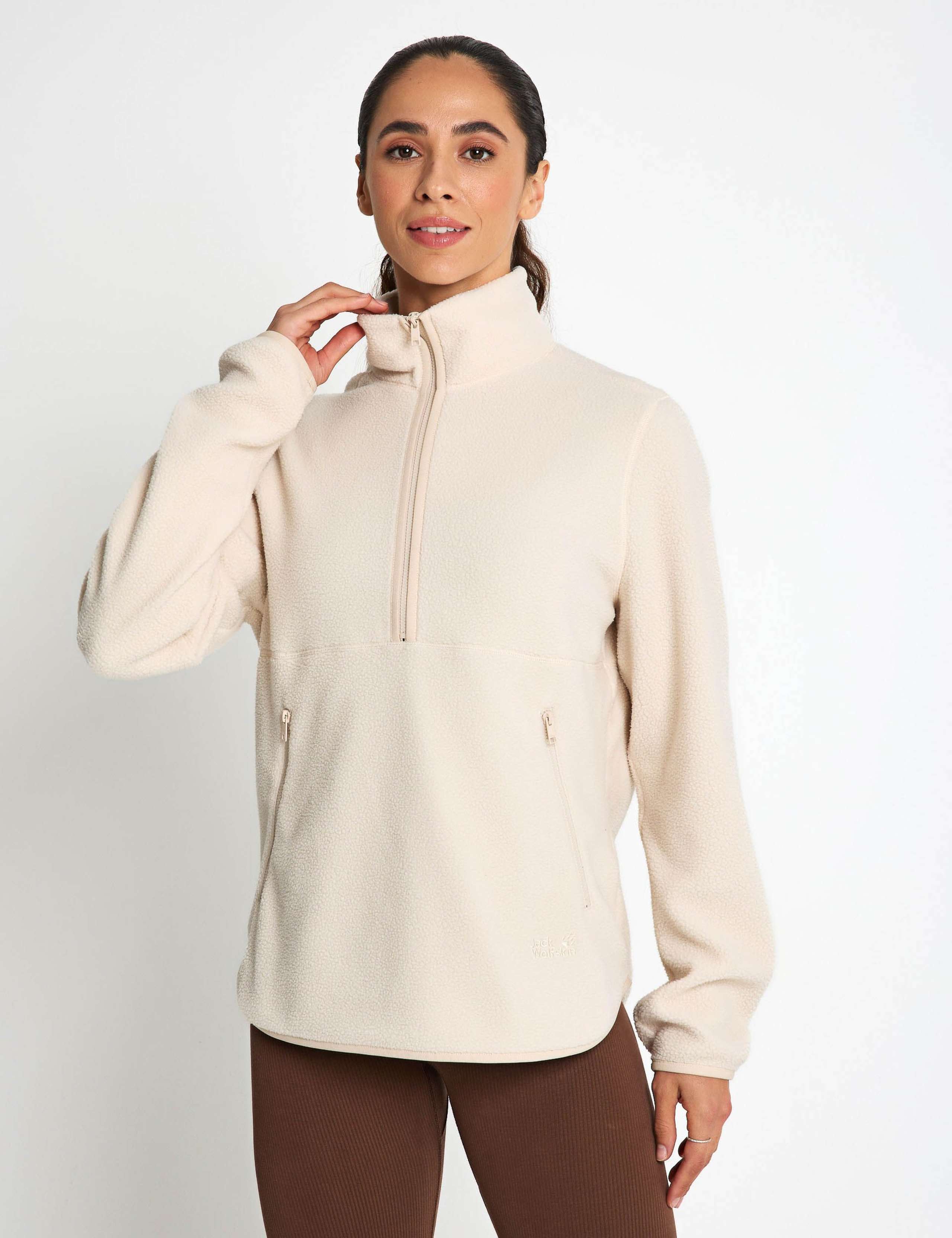 Lite Curl Half Zip Funnel Neck Fleece Jacket 5 of 6