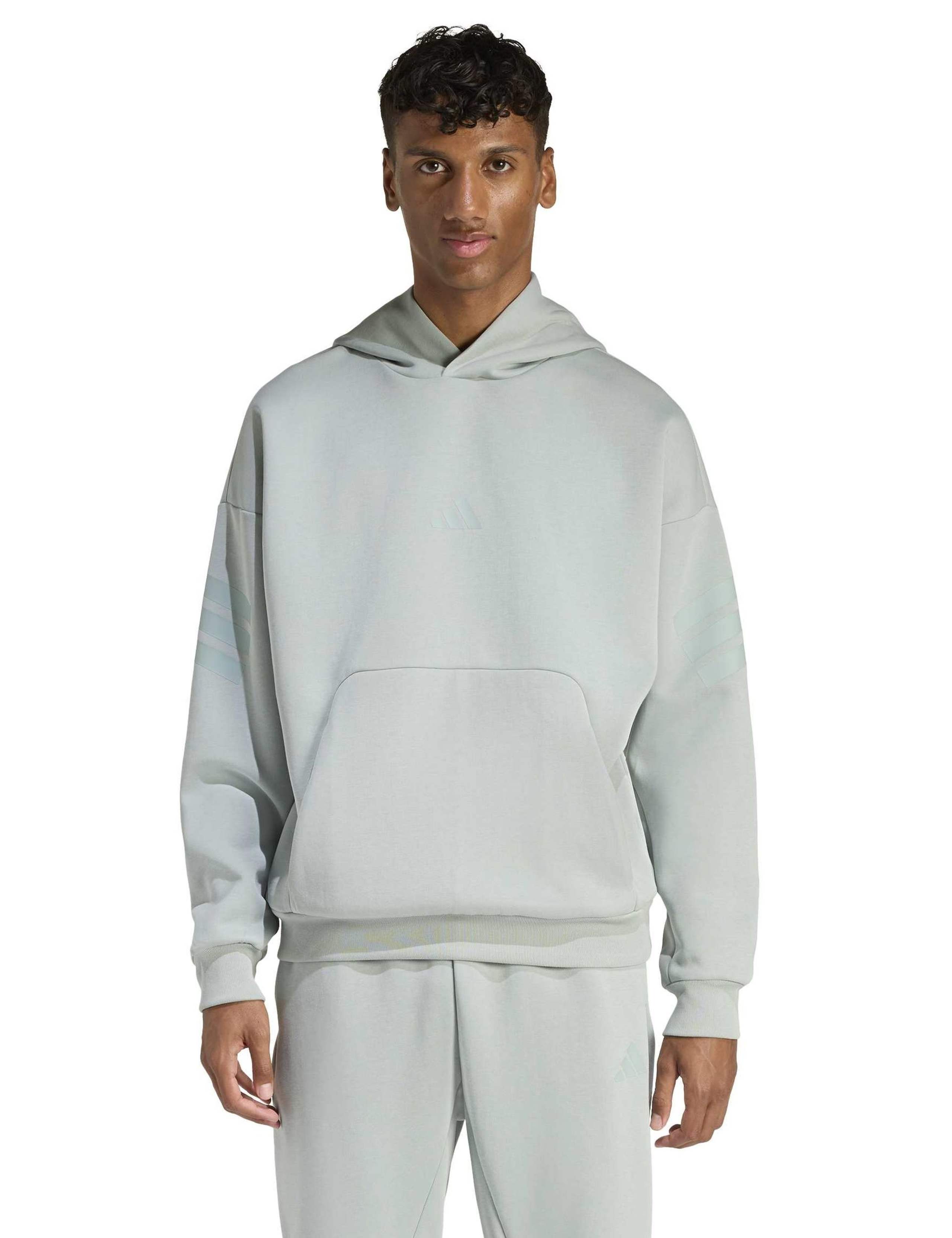 Cotton Blend Long Sleeve Hoodie 1 of 6