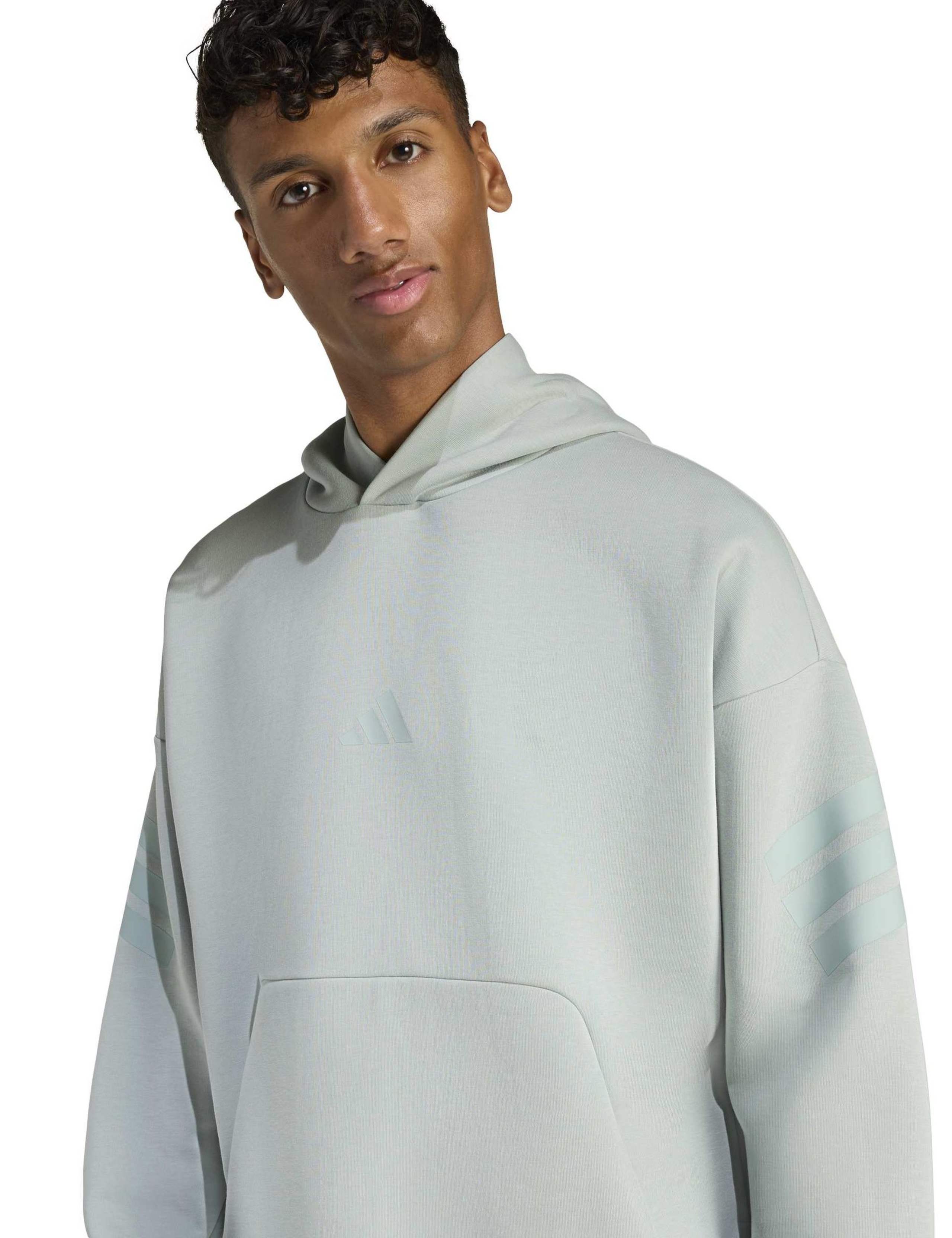 Cotton Blend Long Sleeve Hoodie 3 of 6