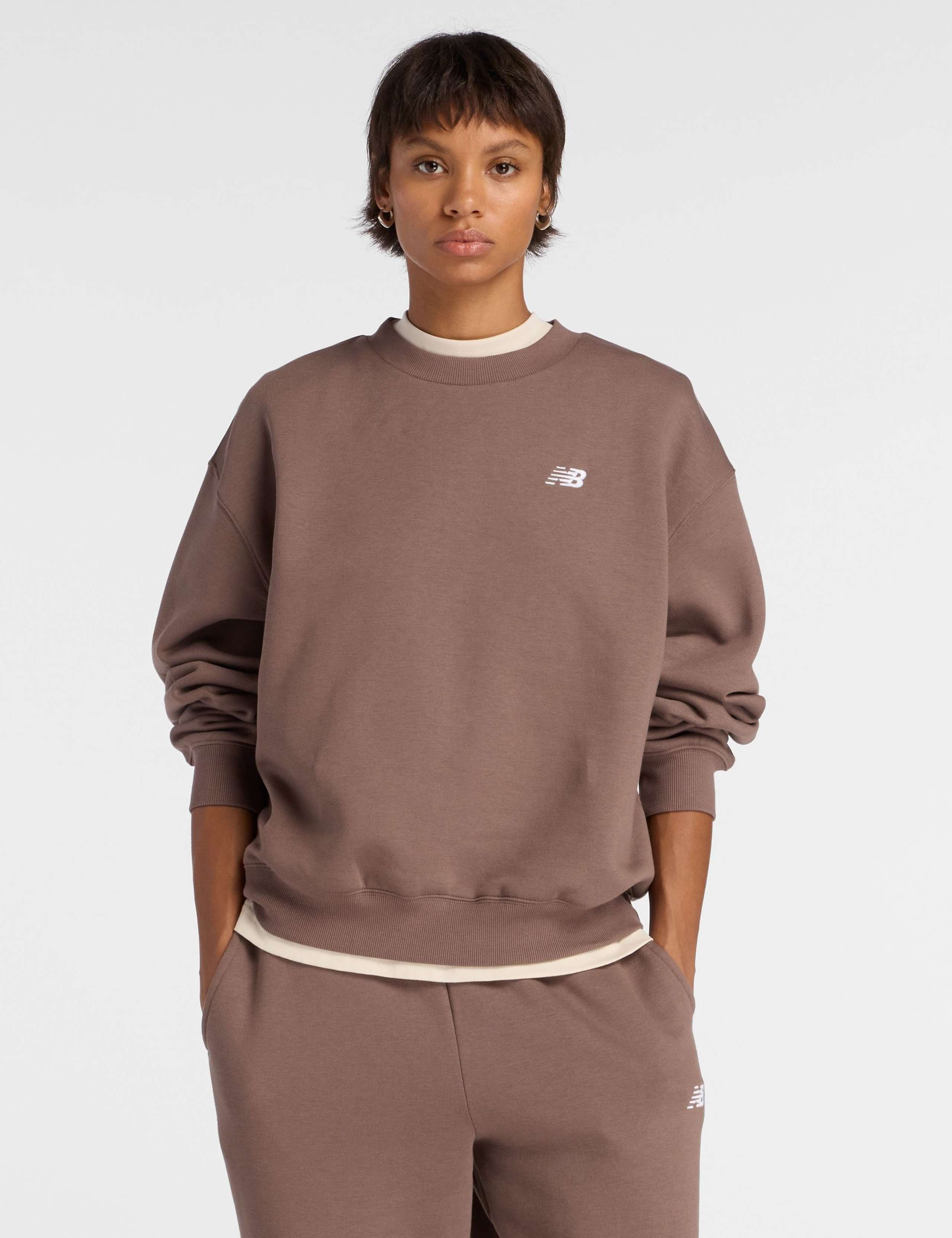 Cotton Rich Fleece Crew Neck Sweatshirt 1 of 6