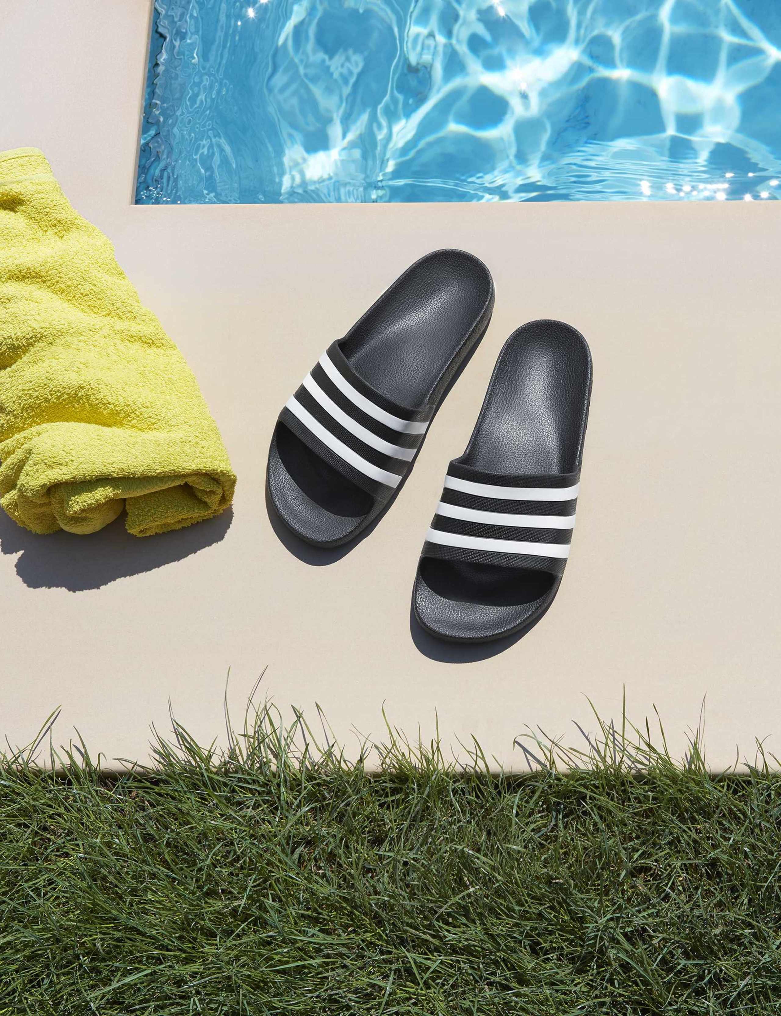 Adilette Aqua Striped Sliders 8 of 8