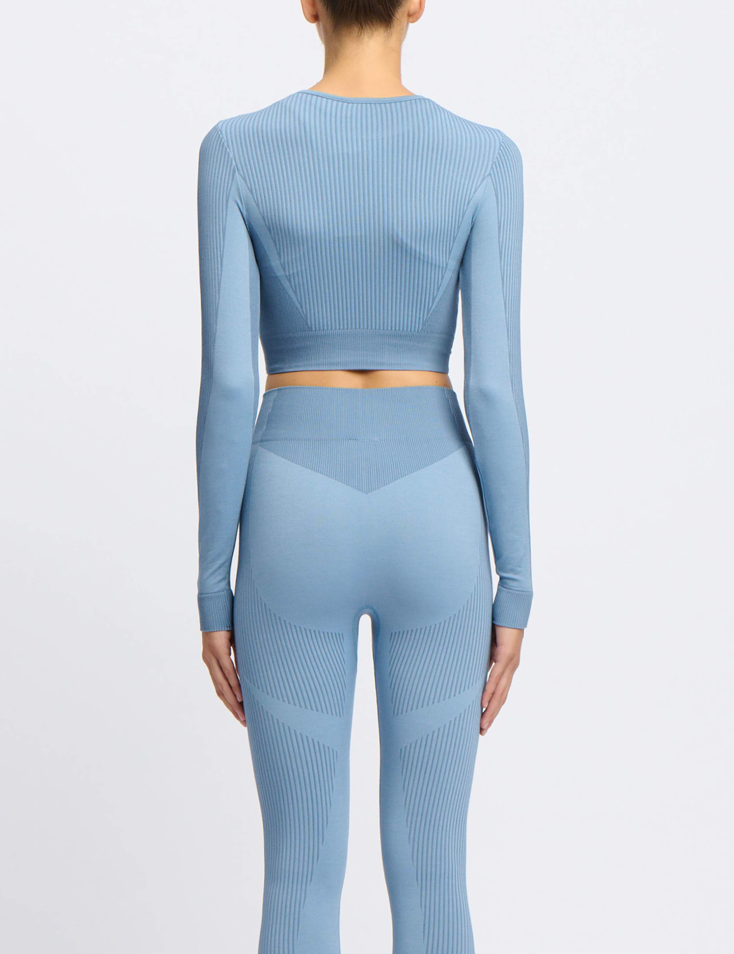 Lab Long-Sleeve Seamless Fitted Crop Top 3 of 4