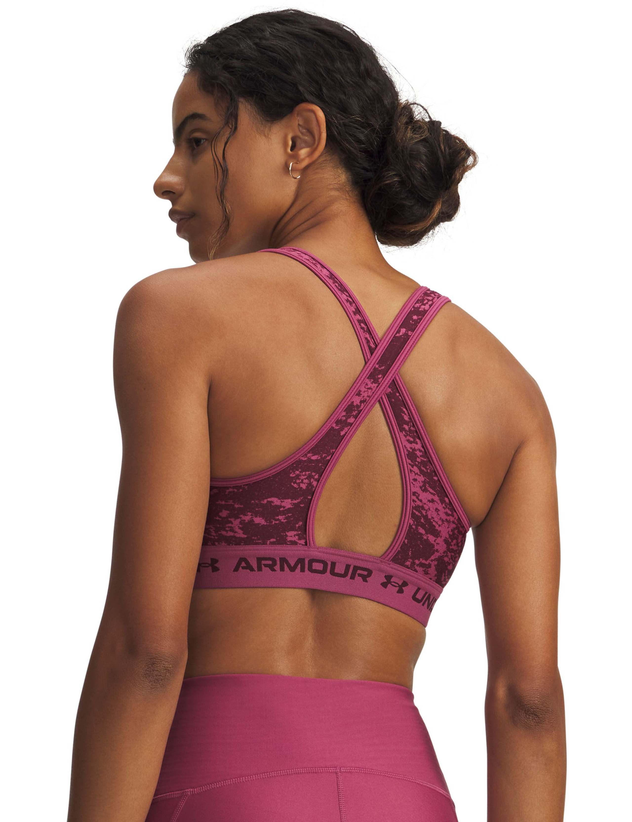 Armour Mid Crossback Printed Sports Bra 3 of 3
