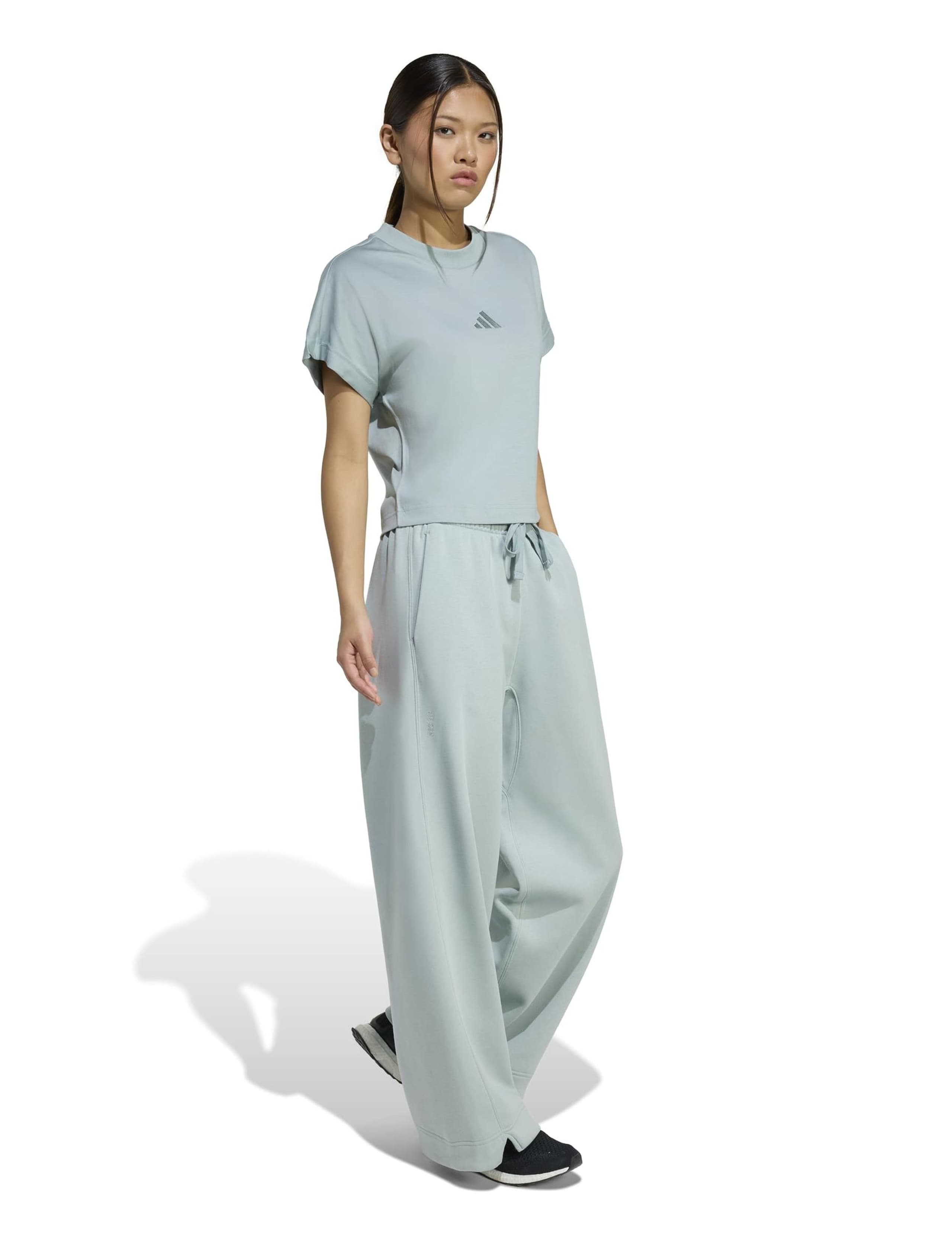 Cotton Rich Drawstring Wide Leg Joggers 4 of 6