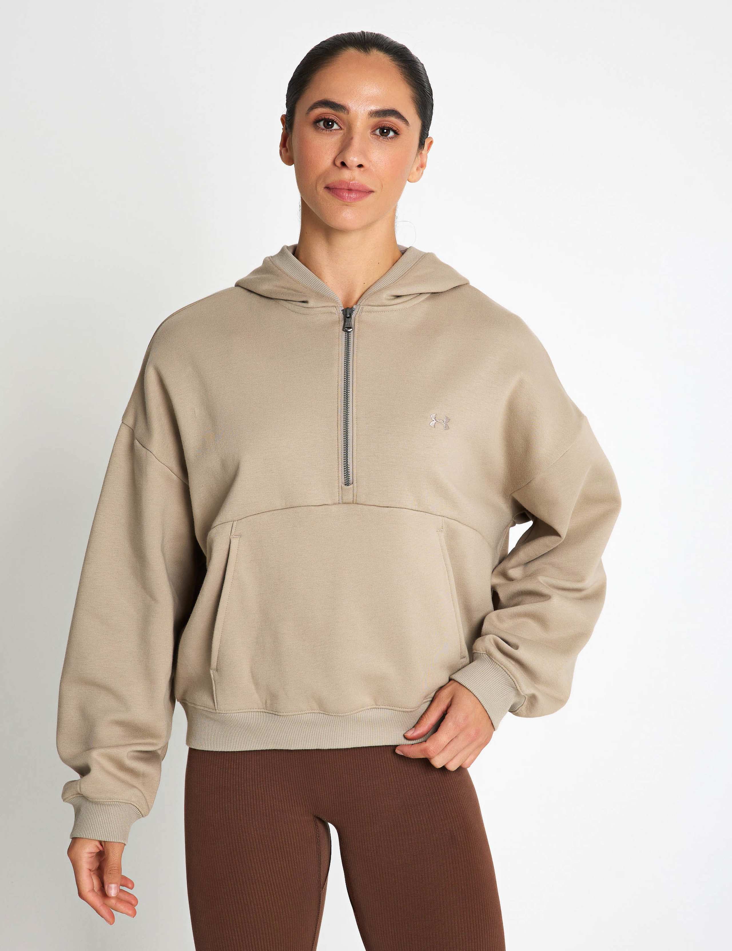 Icon Cotton Rich Fleece Half Zip Hoodie 1 of 6