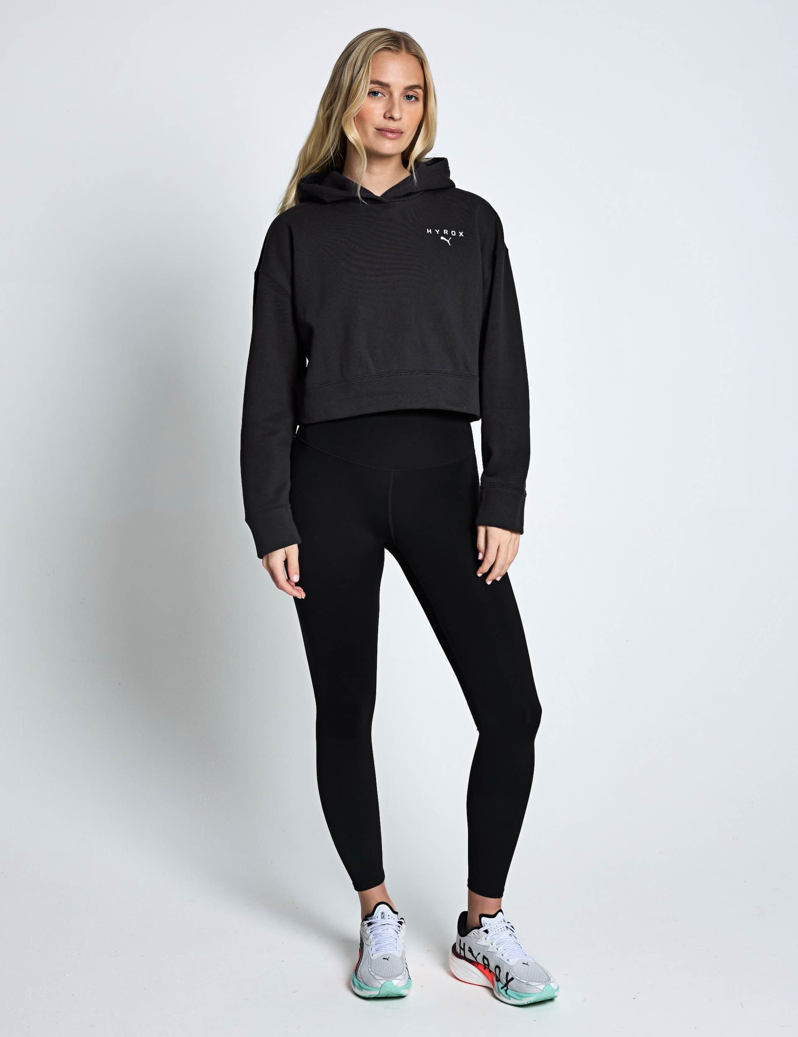 X Hyrox World Cotton Rich Crop Hoodie 4 of 6