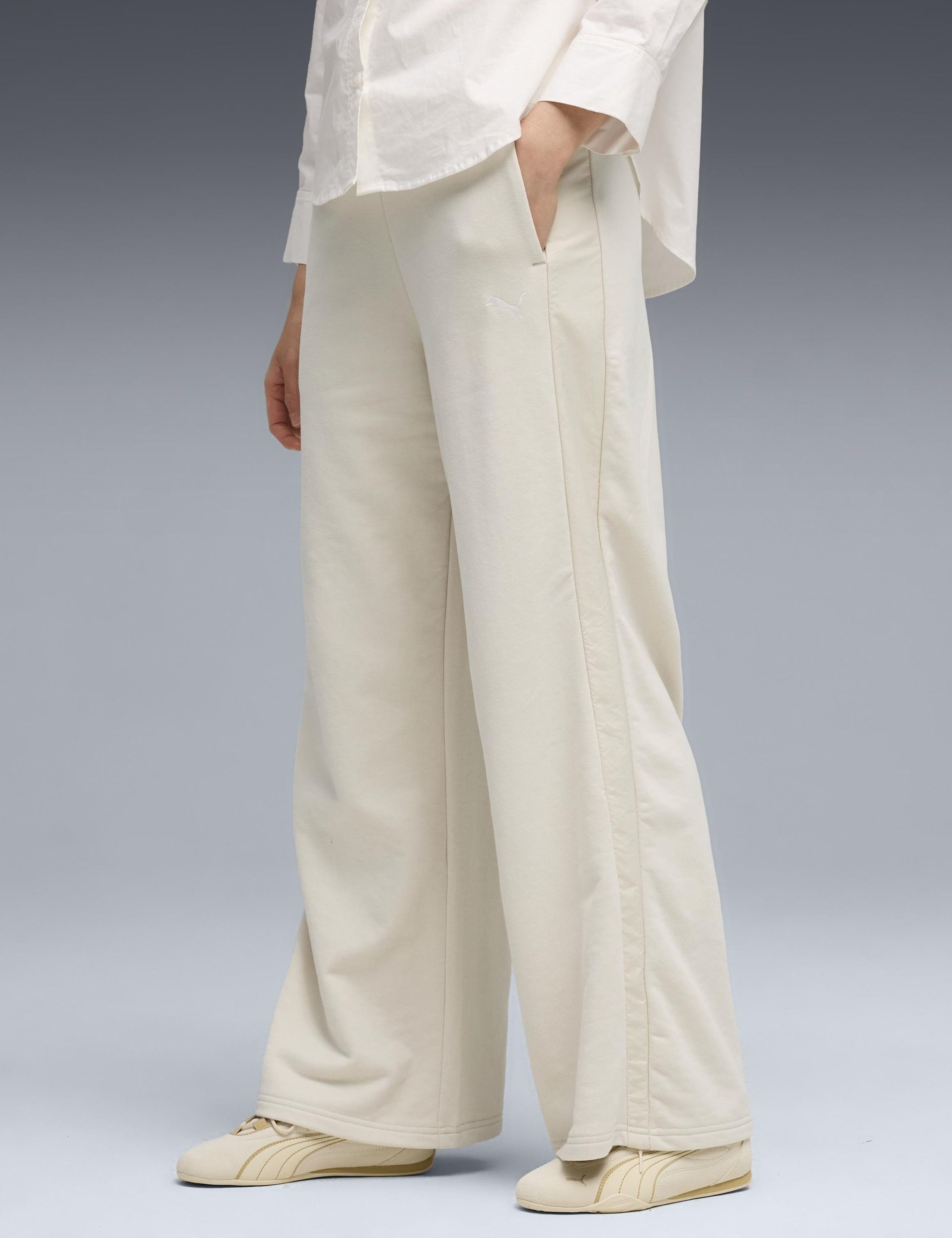 Comfort Cotton Blend Wide Leg Joggers 1 of 5