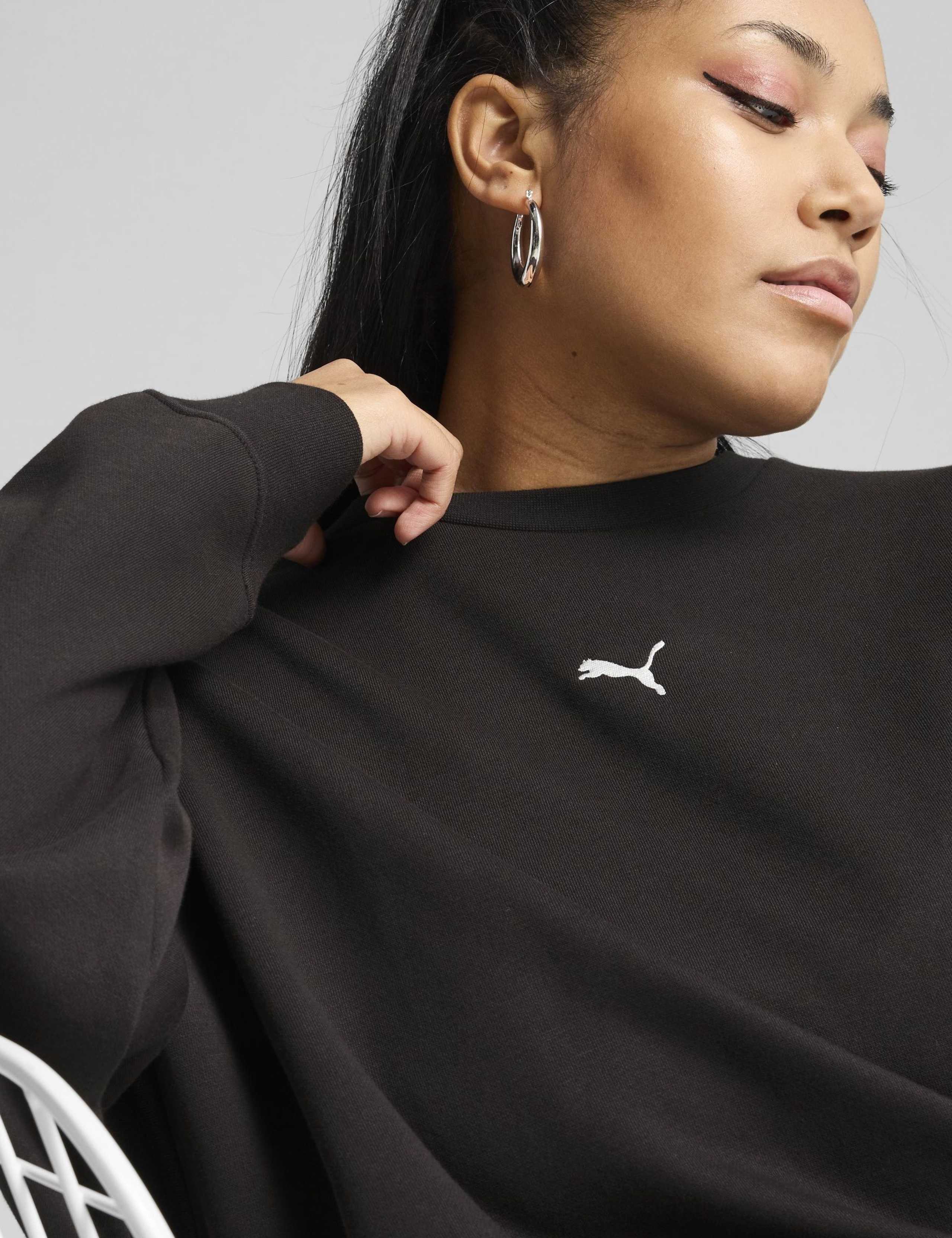 Cotton Rich Fleece Oversized Sweatshirt 4 of 7