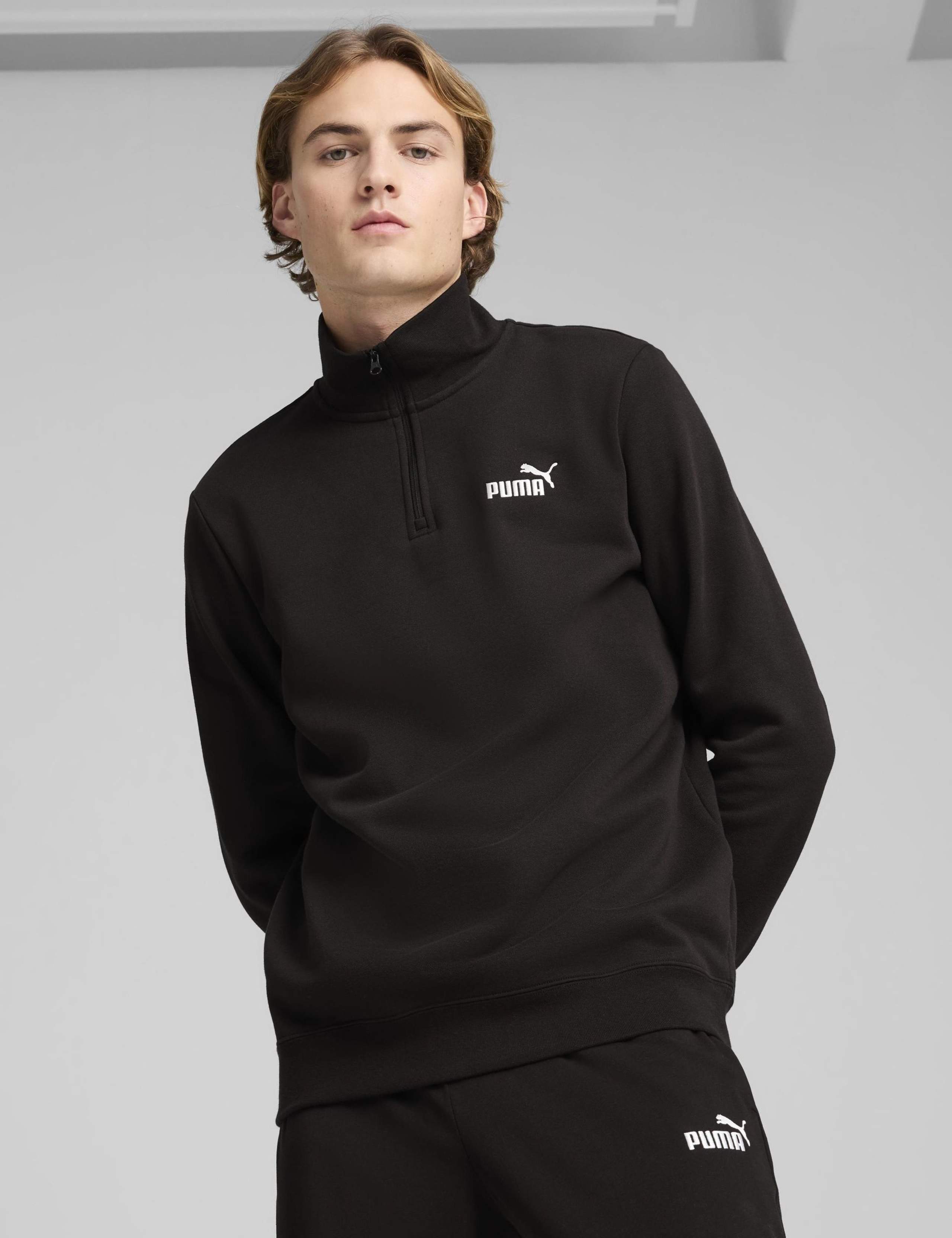 No.1 Logo Cotton Rich Half Zip Sweatshirt 1 of 5