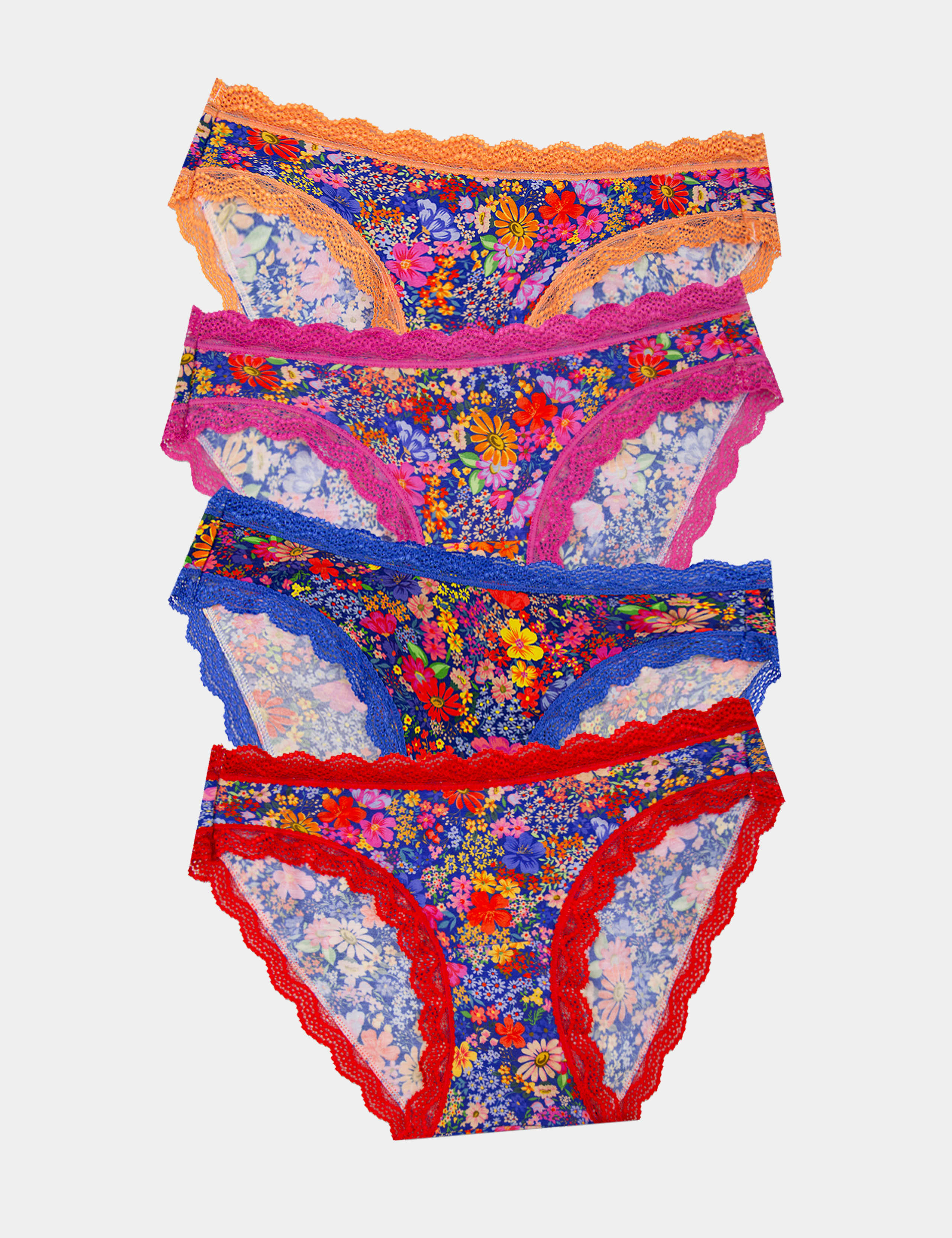 4pk Full Bloom Bikini Knickers 1 of 6