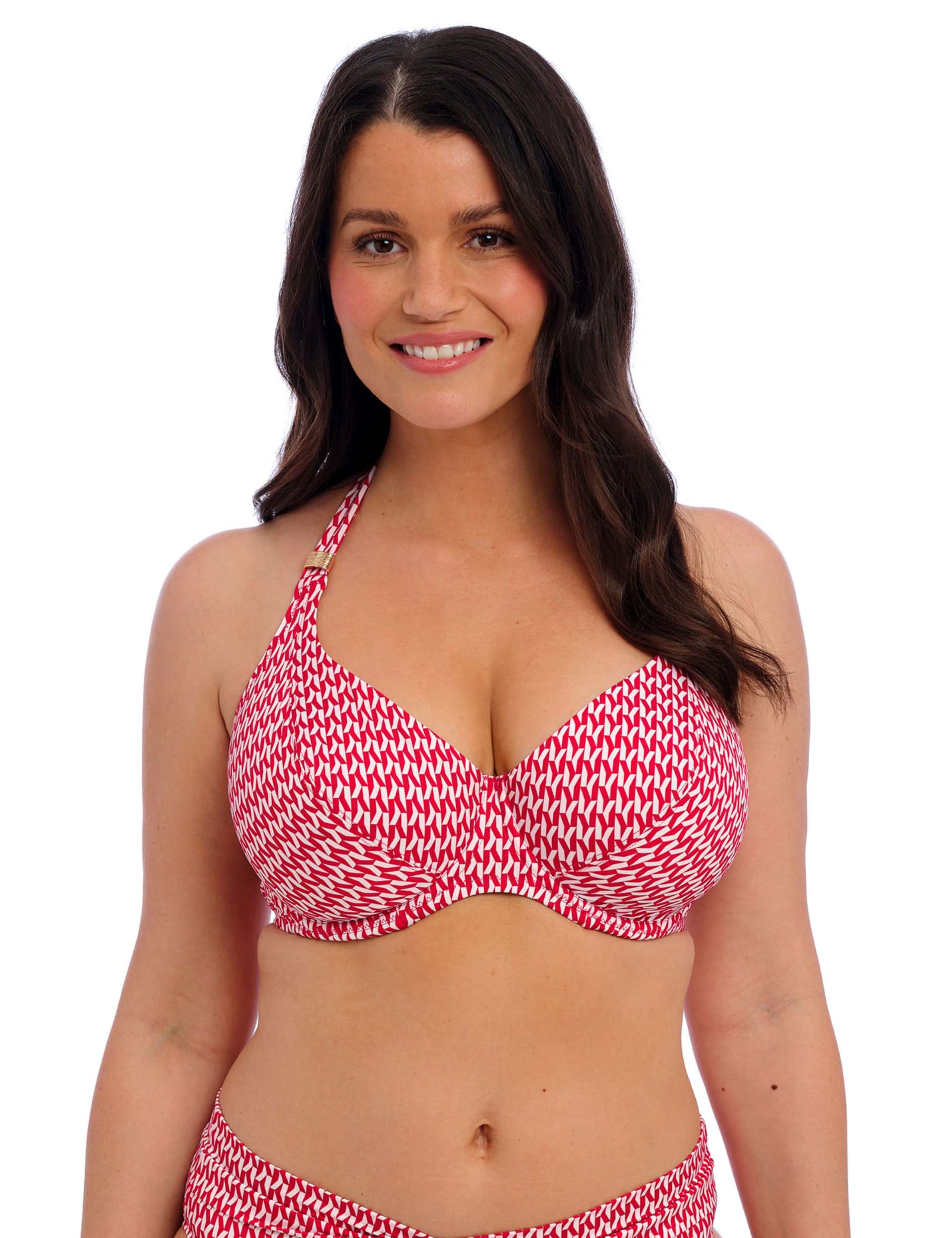 Koh Lipe Printed Wired Plunge Bikini Top D-H 3 of 4