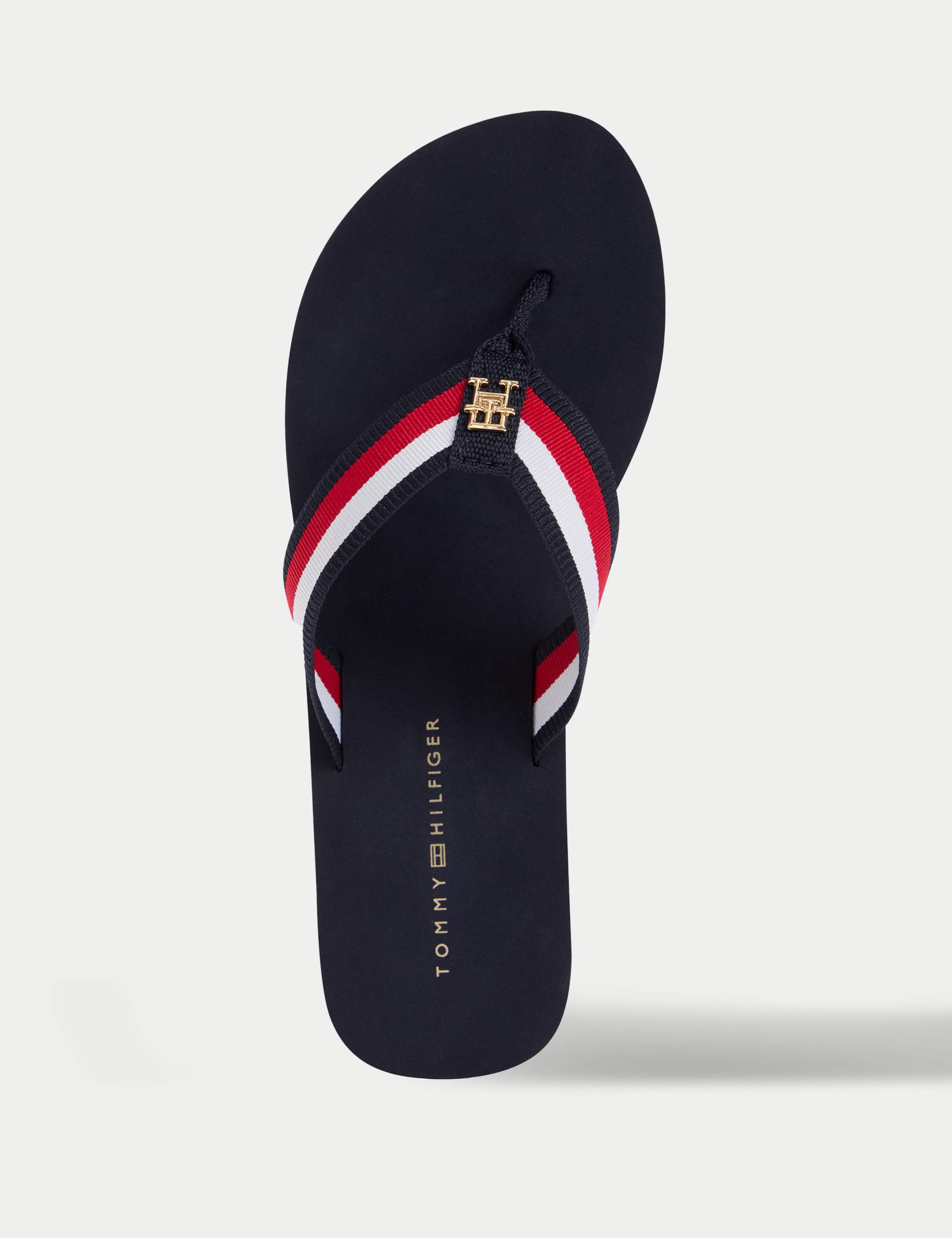 Corporate Striped Wedge Toe Thong Sandals 2 of 4