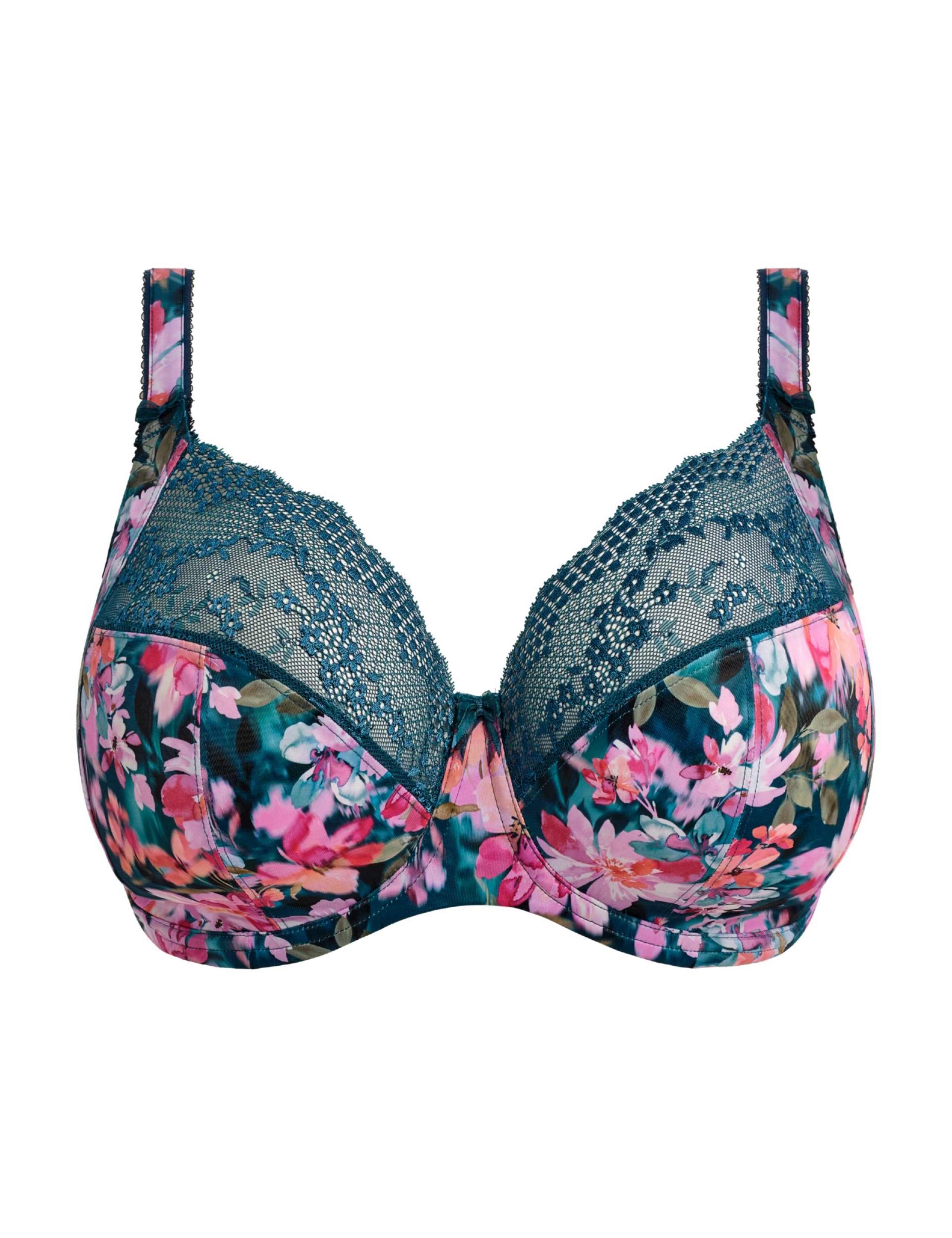 Lucie Floral Wired Plunge Bra DD-JJ 2 of 5