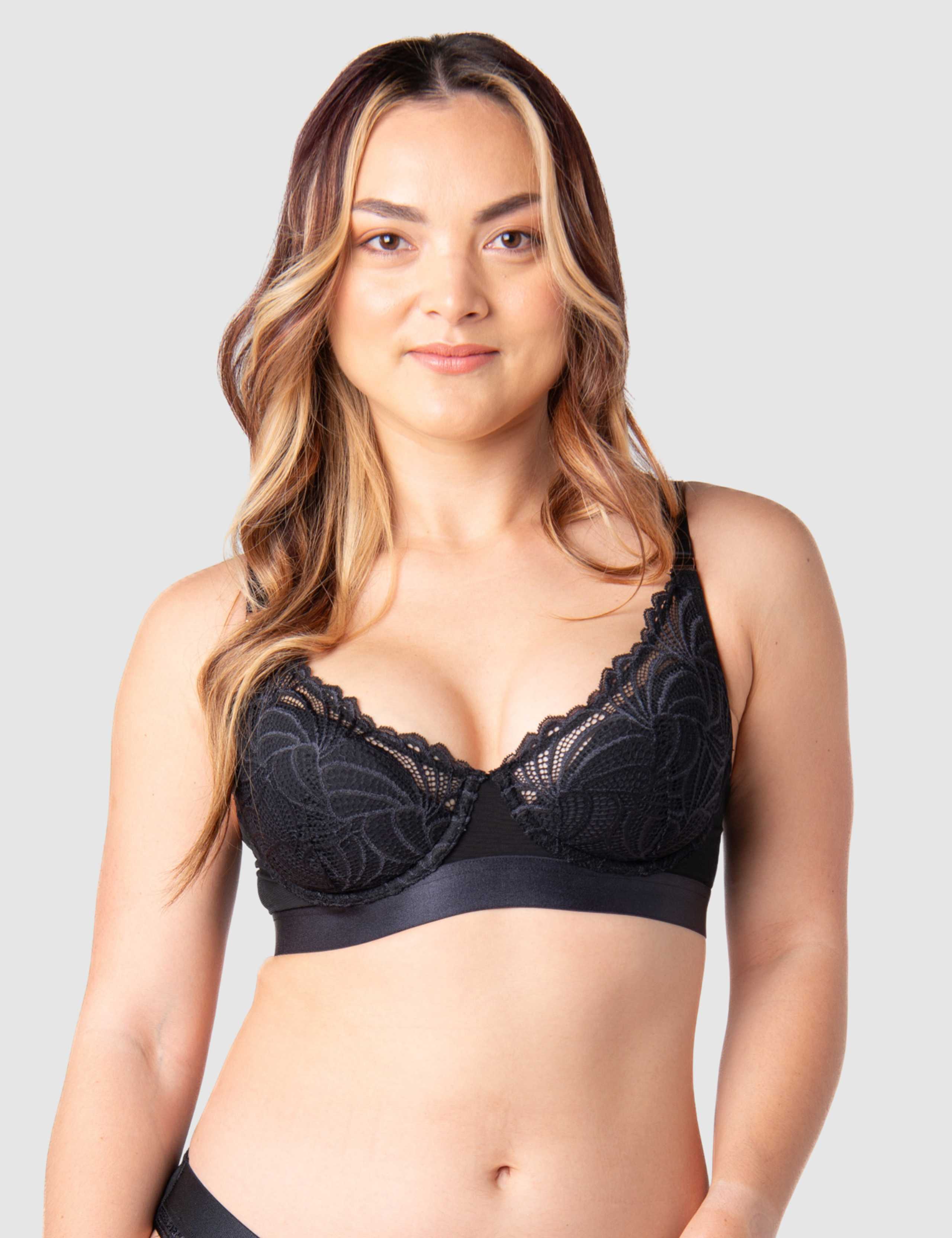 Warrior Lace Plunge Maternity Nursing Bra 1 of 6