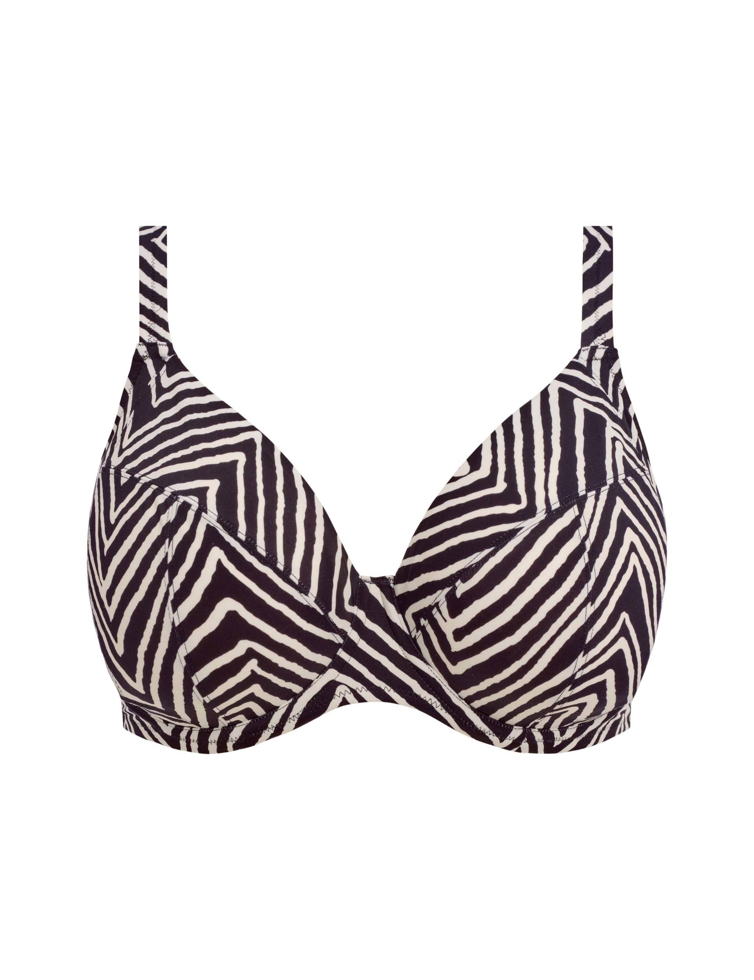 Fiji Falls Striped Plunge Bikini Top 2 of 5