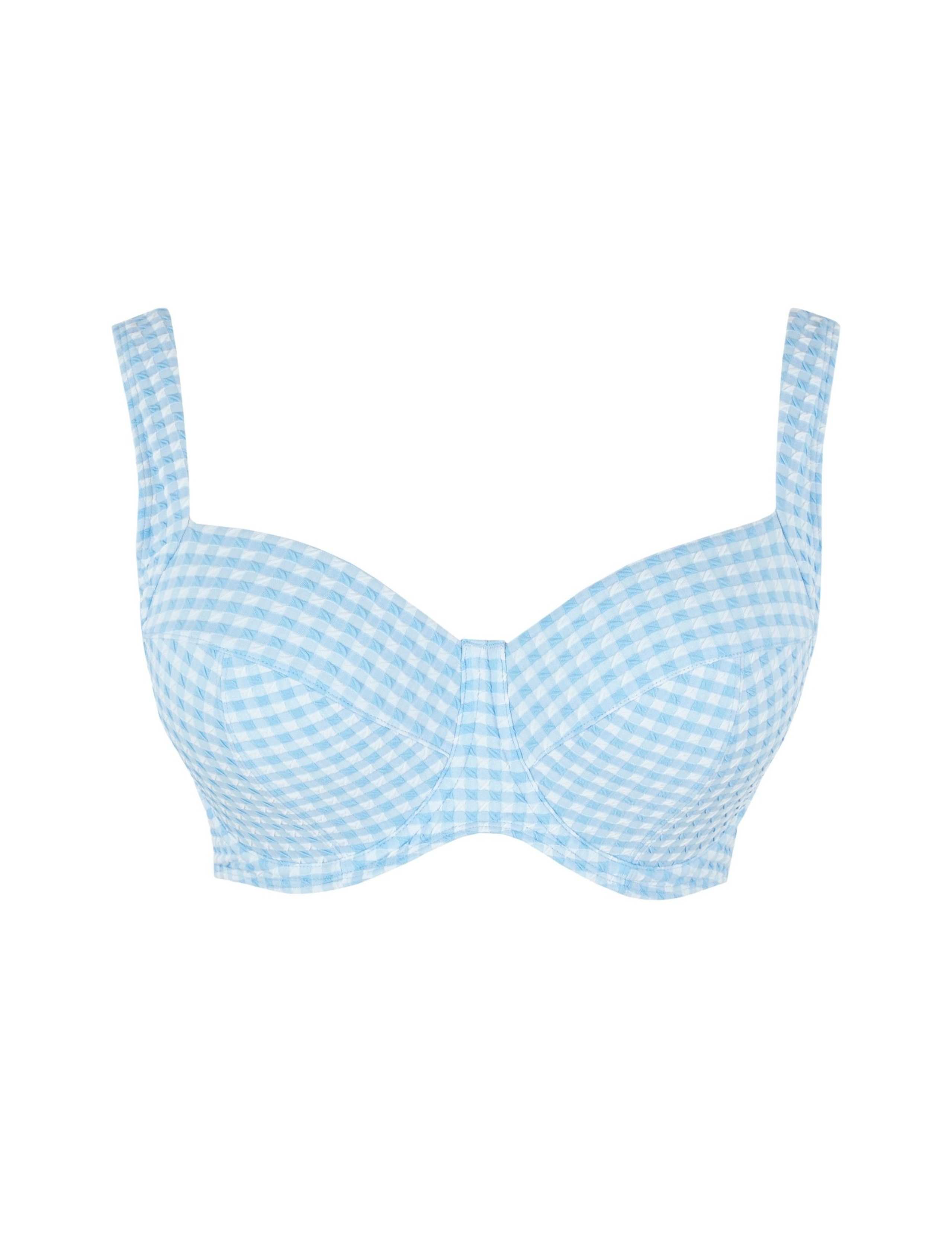 Olivia Textured Gingham Wired Bikini Top (D-H) 2 of 5