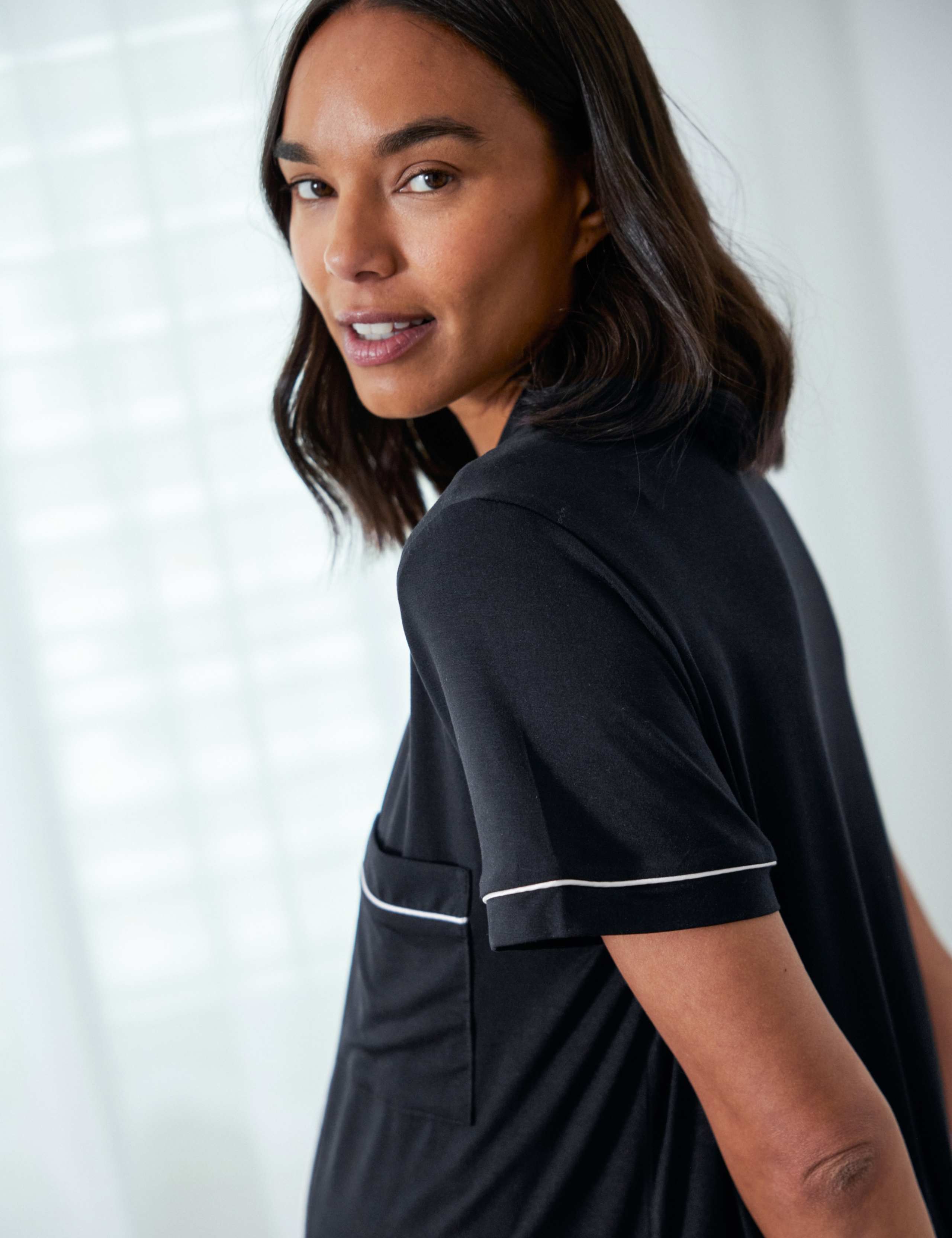 Modal Rich Piped Trim Shortie Set 6 of 7