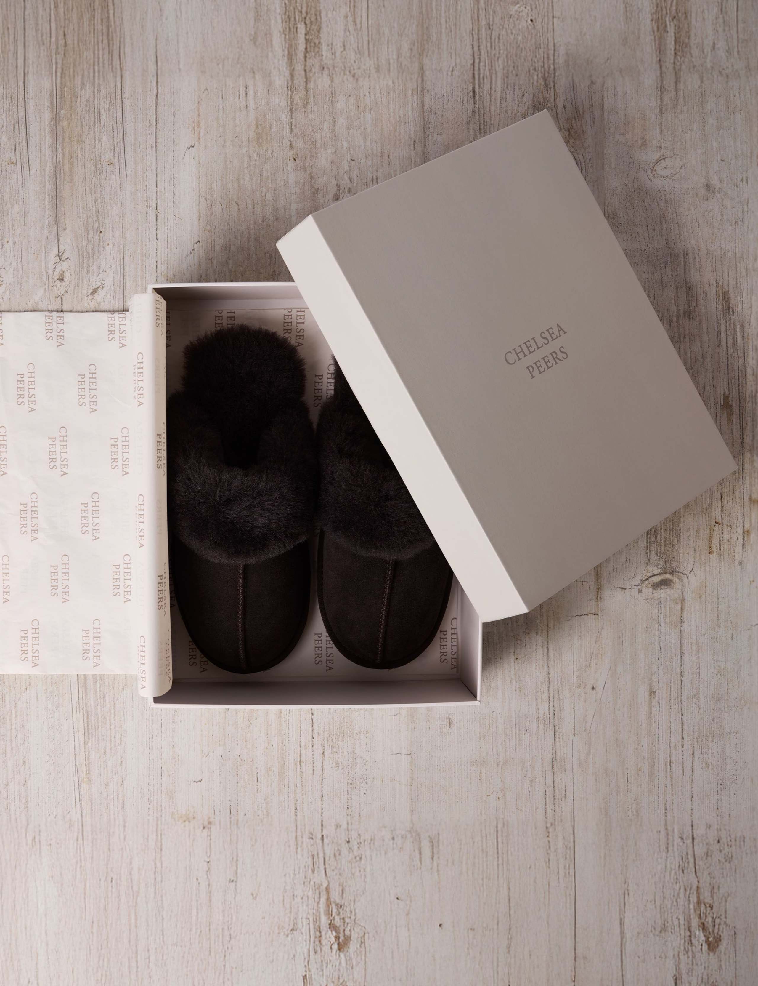 Suede Sheepskin Dome Mule Slippers 1 of 5