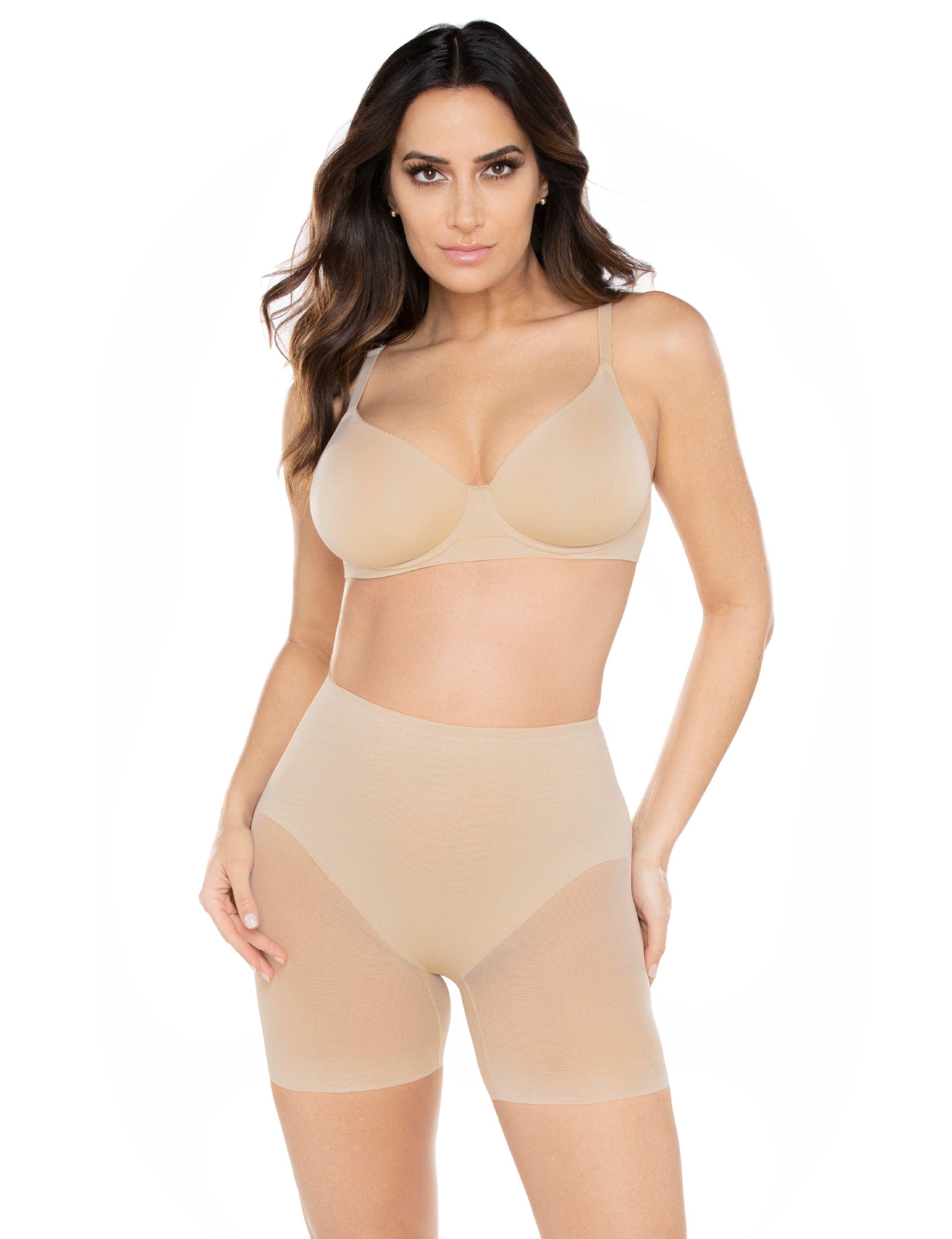 Sexy Sheer Firm Control Shaping Sheer Panelled Shorts 3 of 4