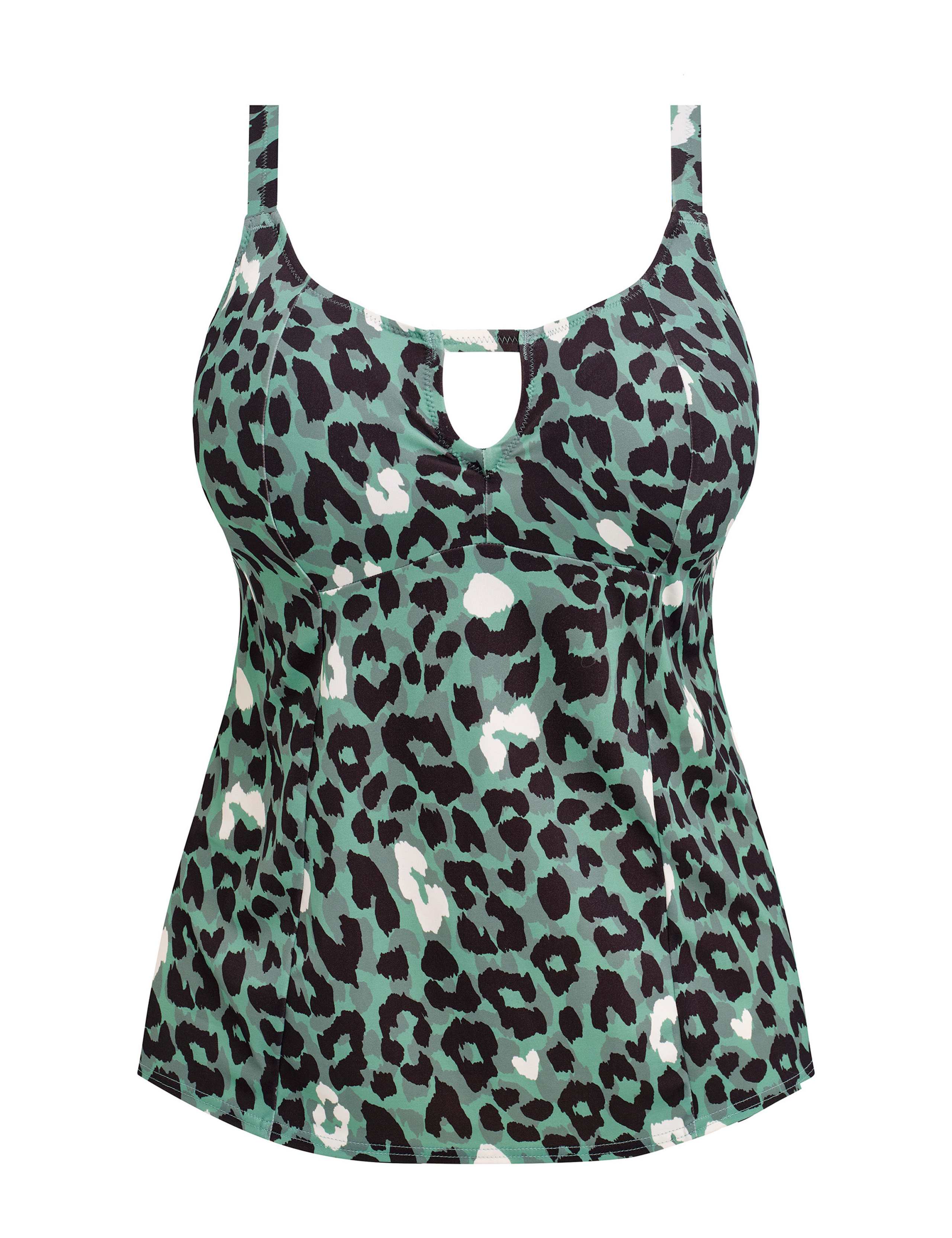 Jungle Bay Animal Print Moulded Tankini Top 2 of 4