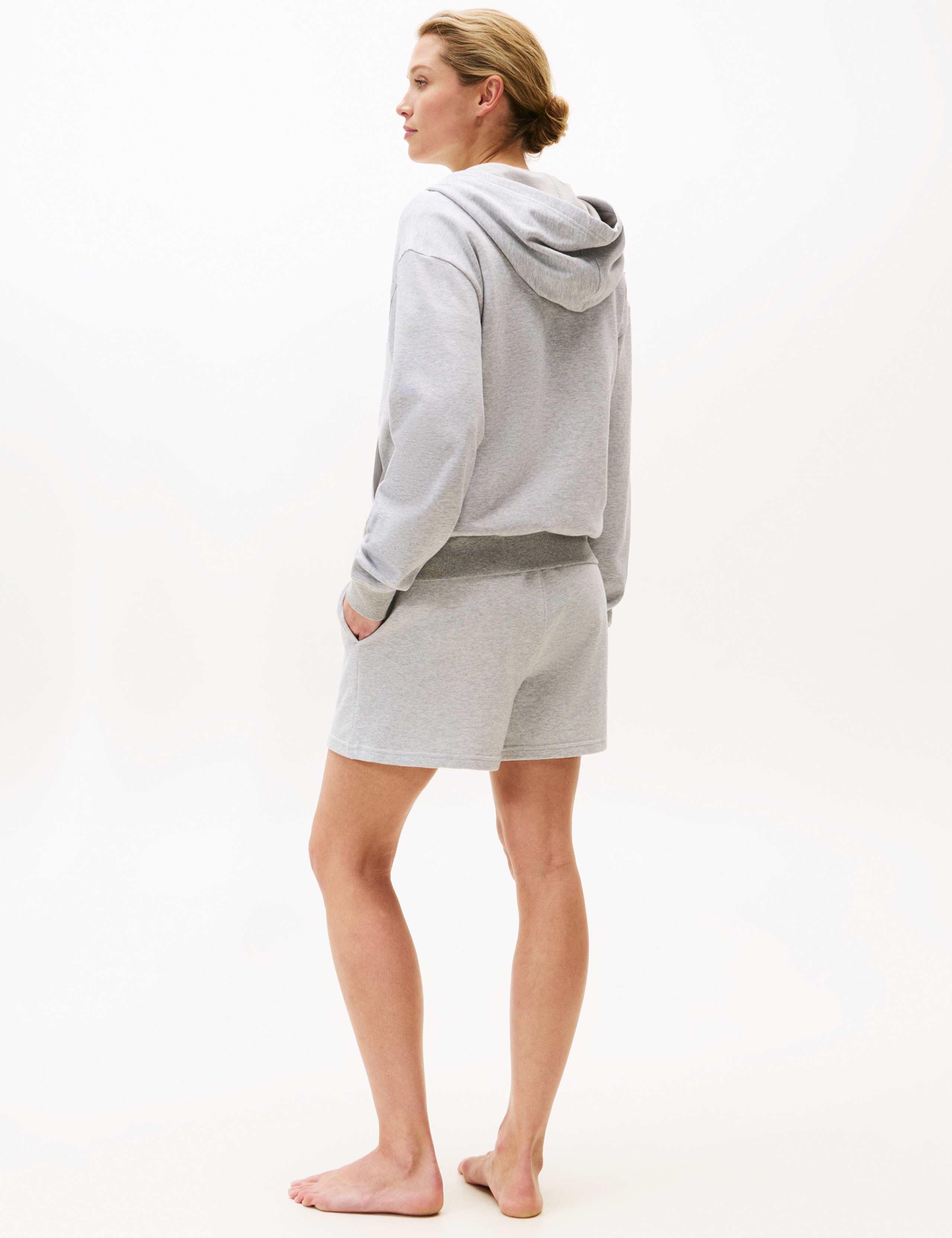 Essential Pure Cotton Zip Up Lounge Hoodie 4 of 5