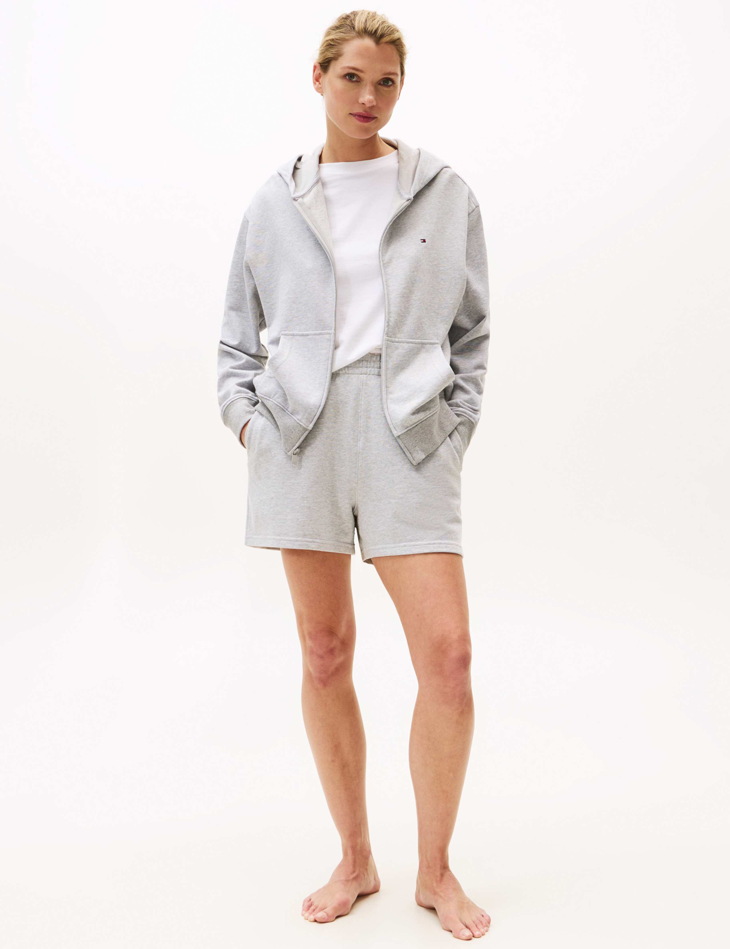 Essential Pure Cotton Zip Up Lounge Hoodie 5 of 5