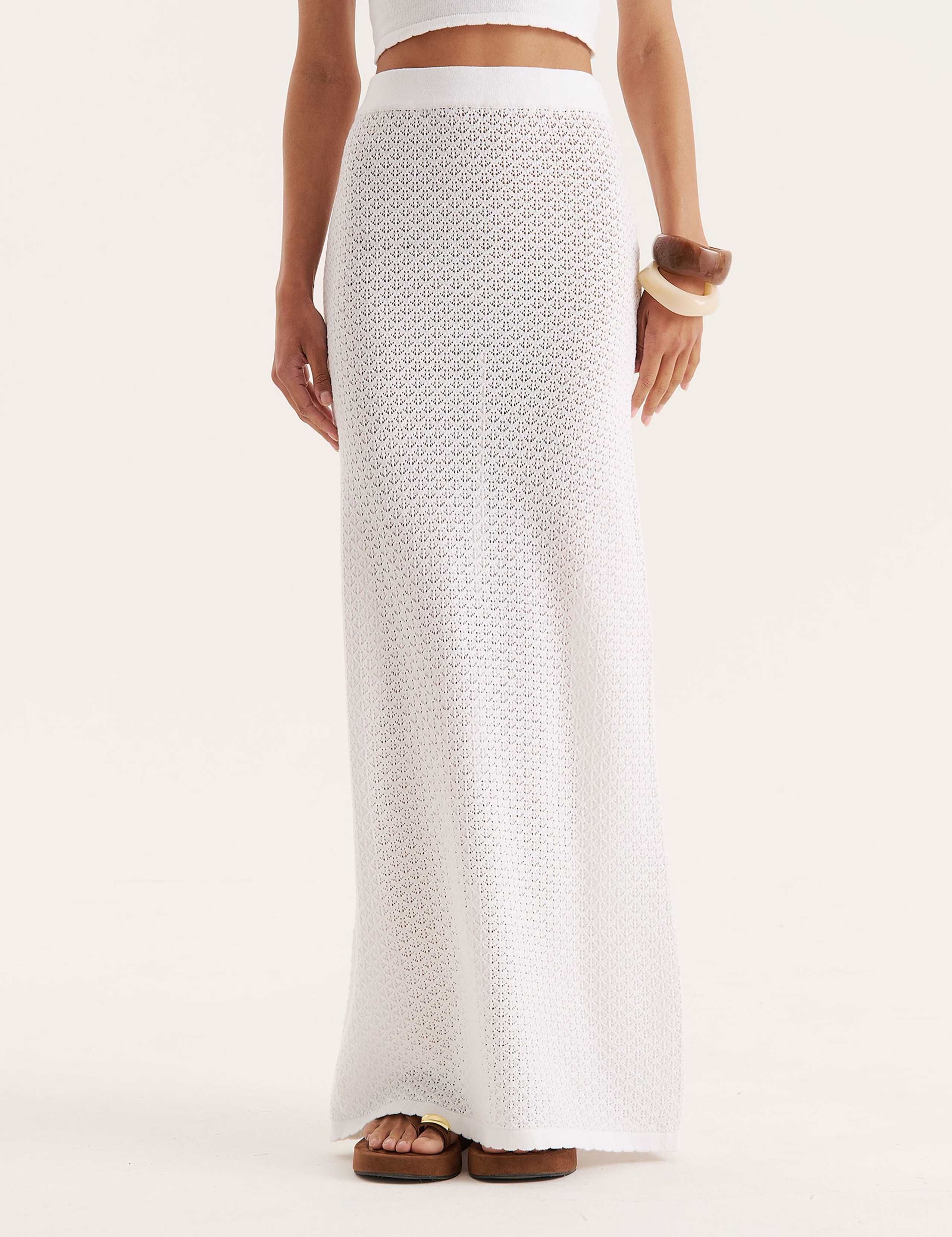 Cotton Rich Knitted Maxi Beach Skirt 2 of 4