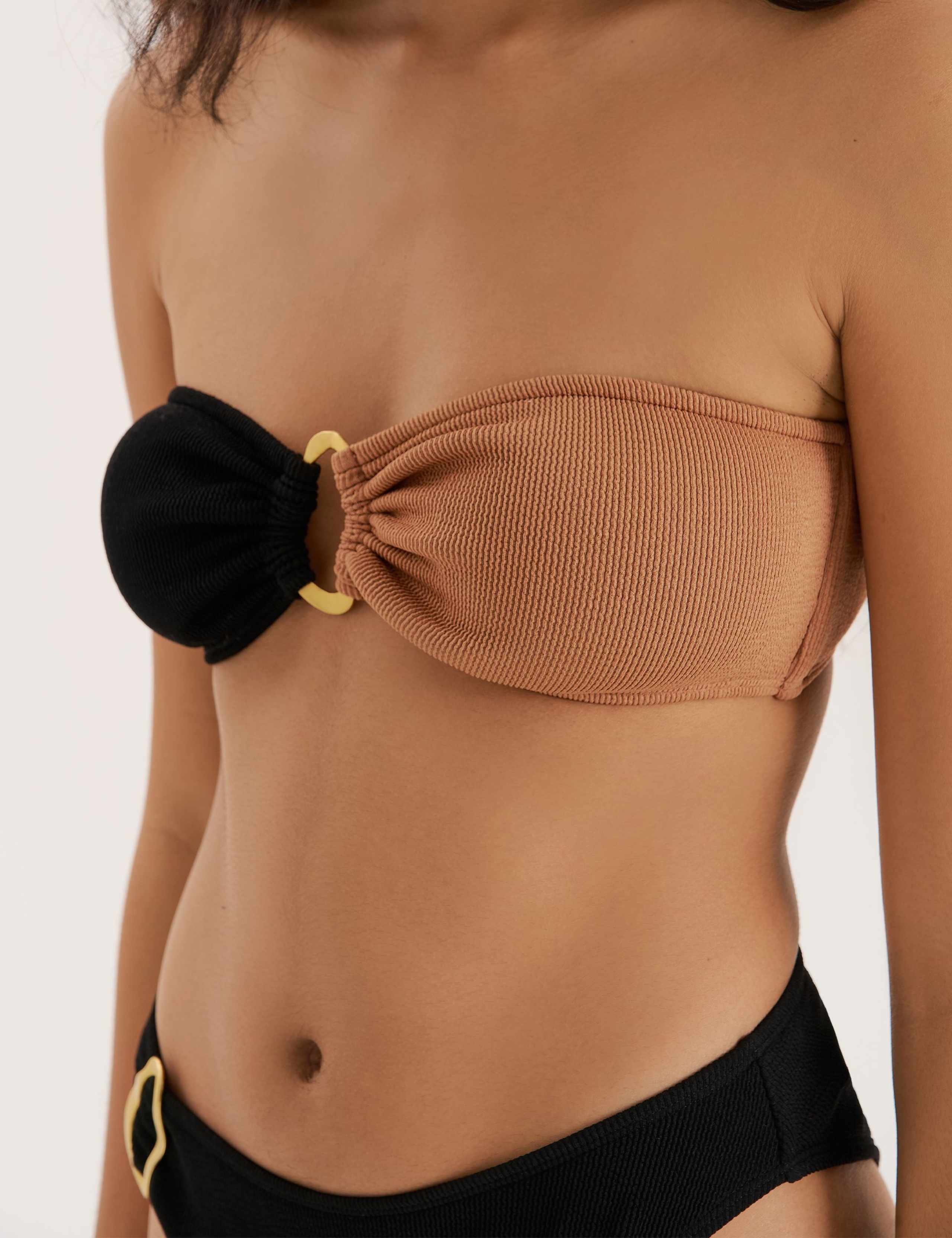 Crinkle Ring Detail Bikini Top 5 of 5