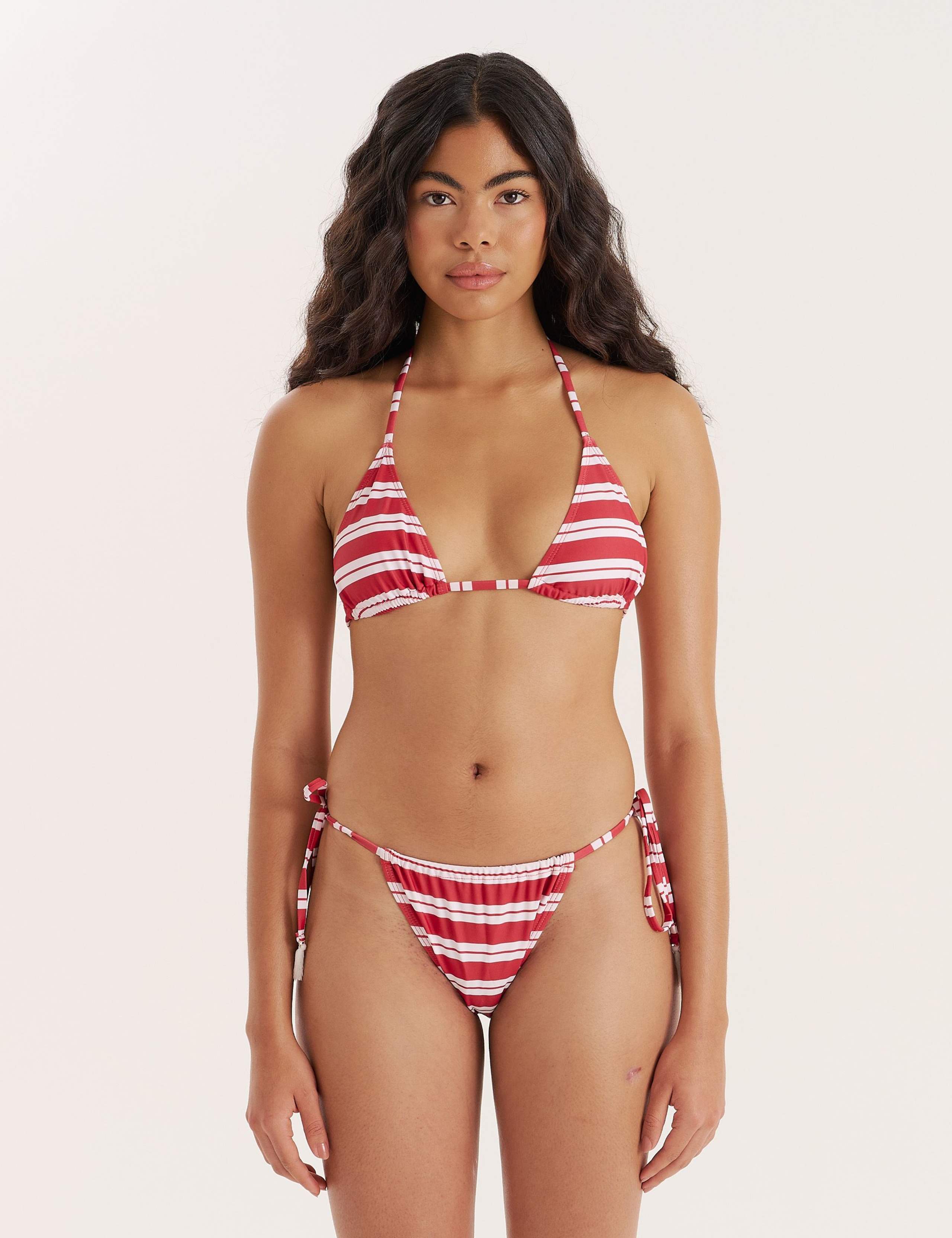 Julietta Striped Triangle Bikini Top 3 of 4