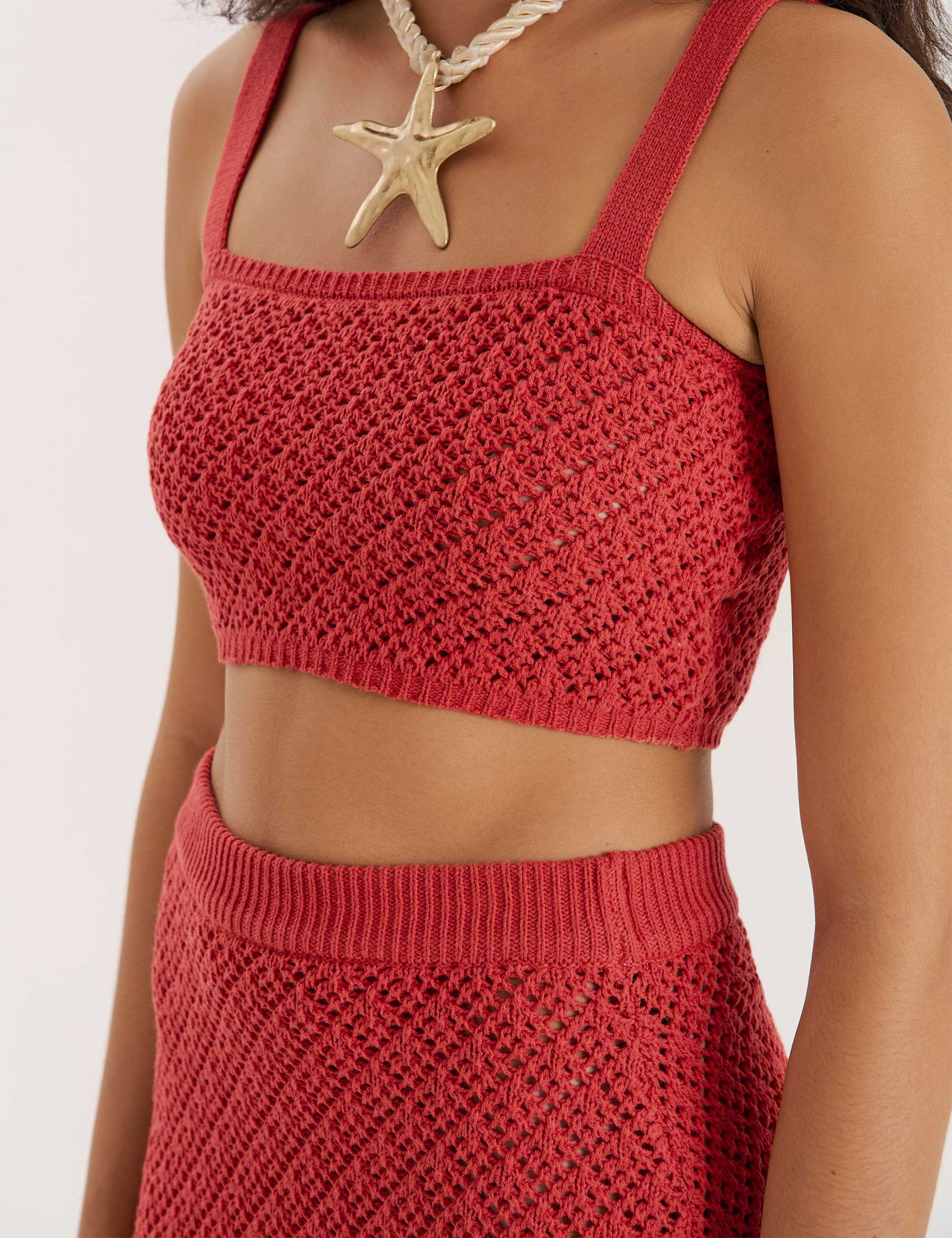 Sierra Crochet Crop Beach Top 5 of 5