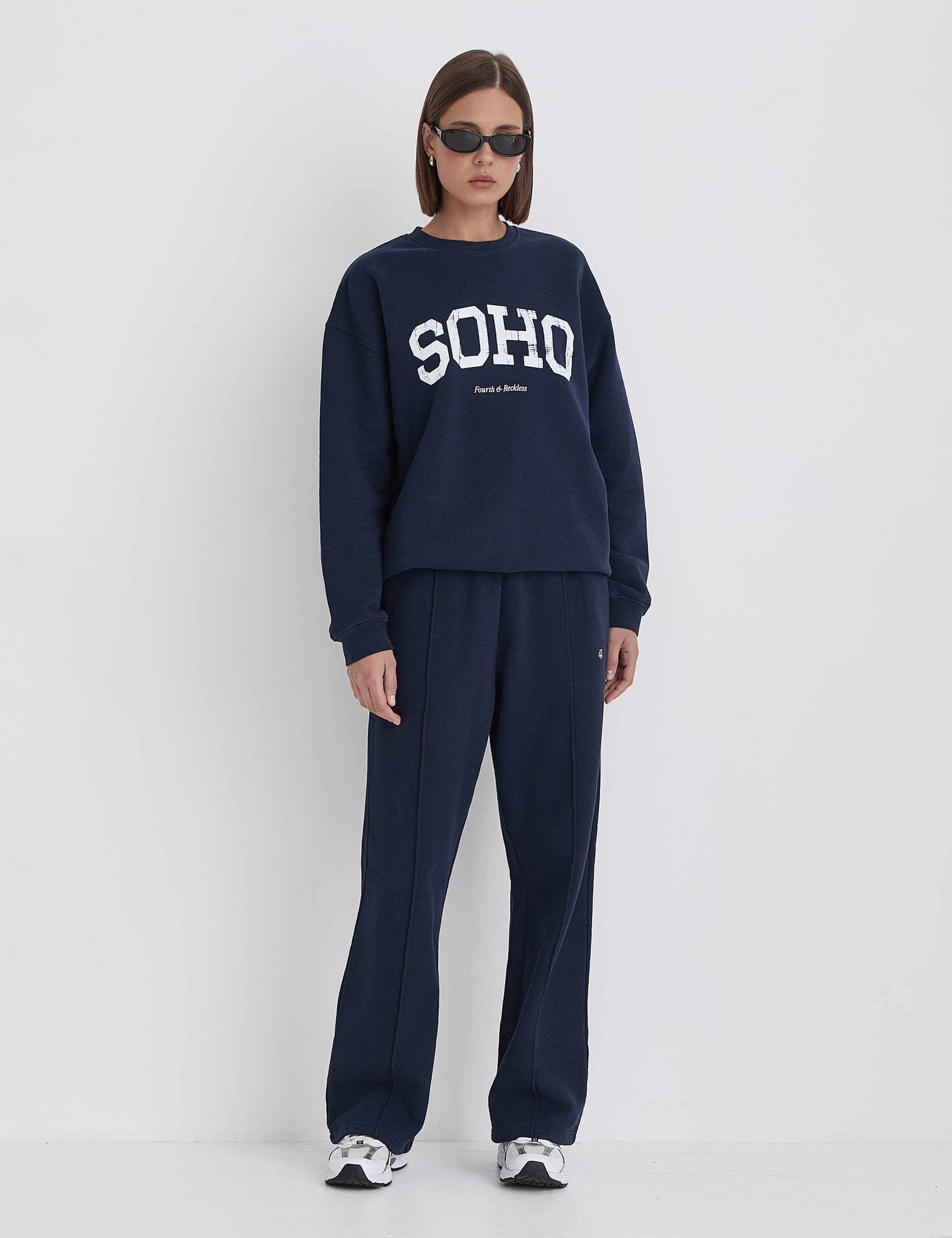 Pure Cotton Soho Slogan Relaxed Sweatshirt 2 of 4