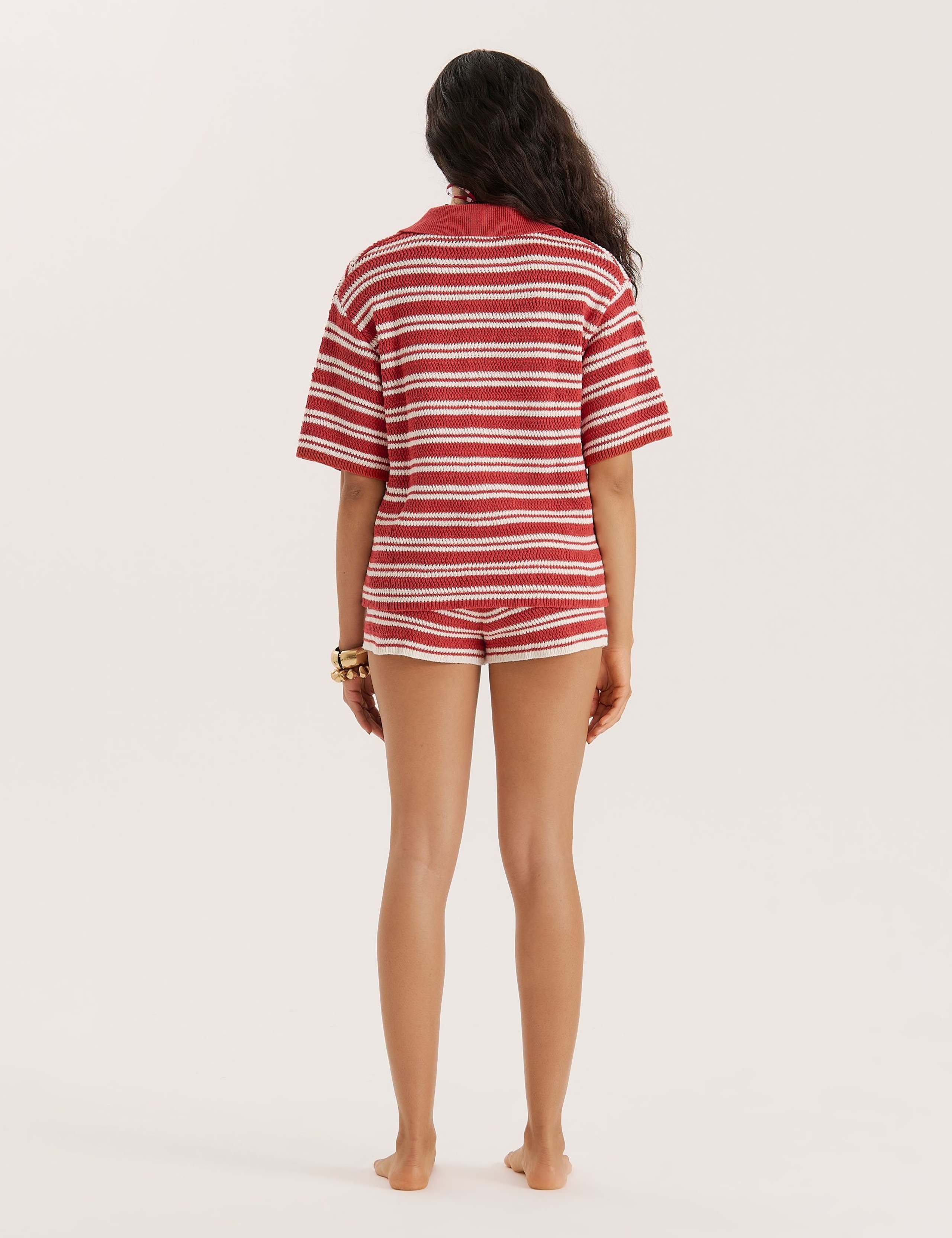 Knitted Relaxed Fit Beach Shirt 3 of 4