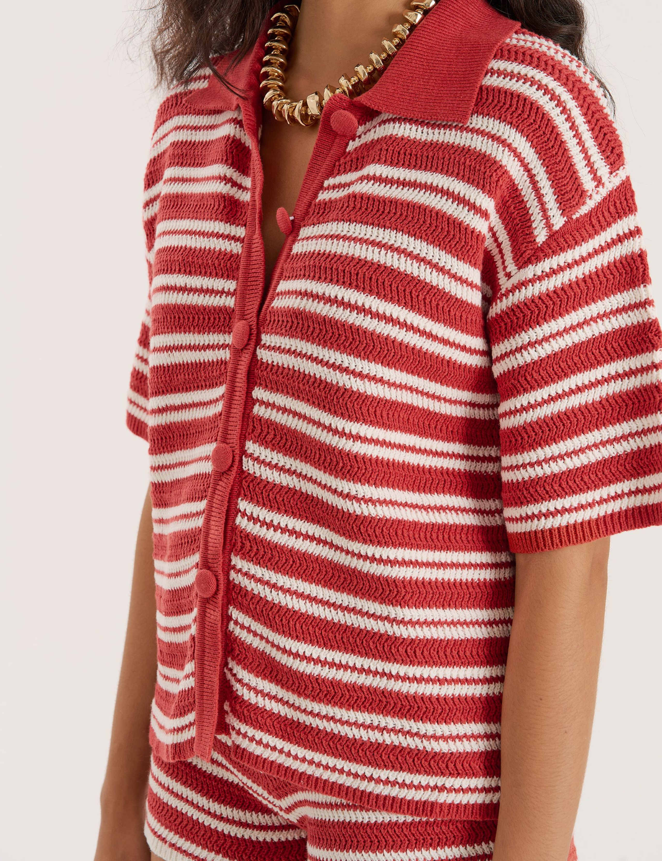 Knitted Relaxed Fit Beach Shirt 4 of 4
