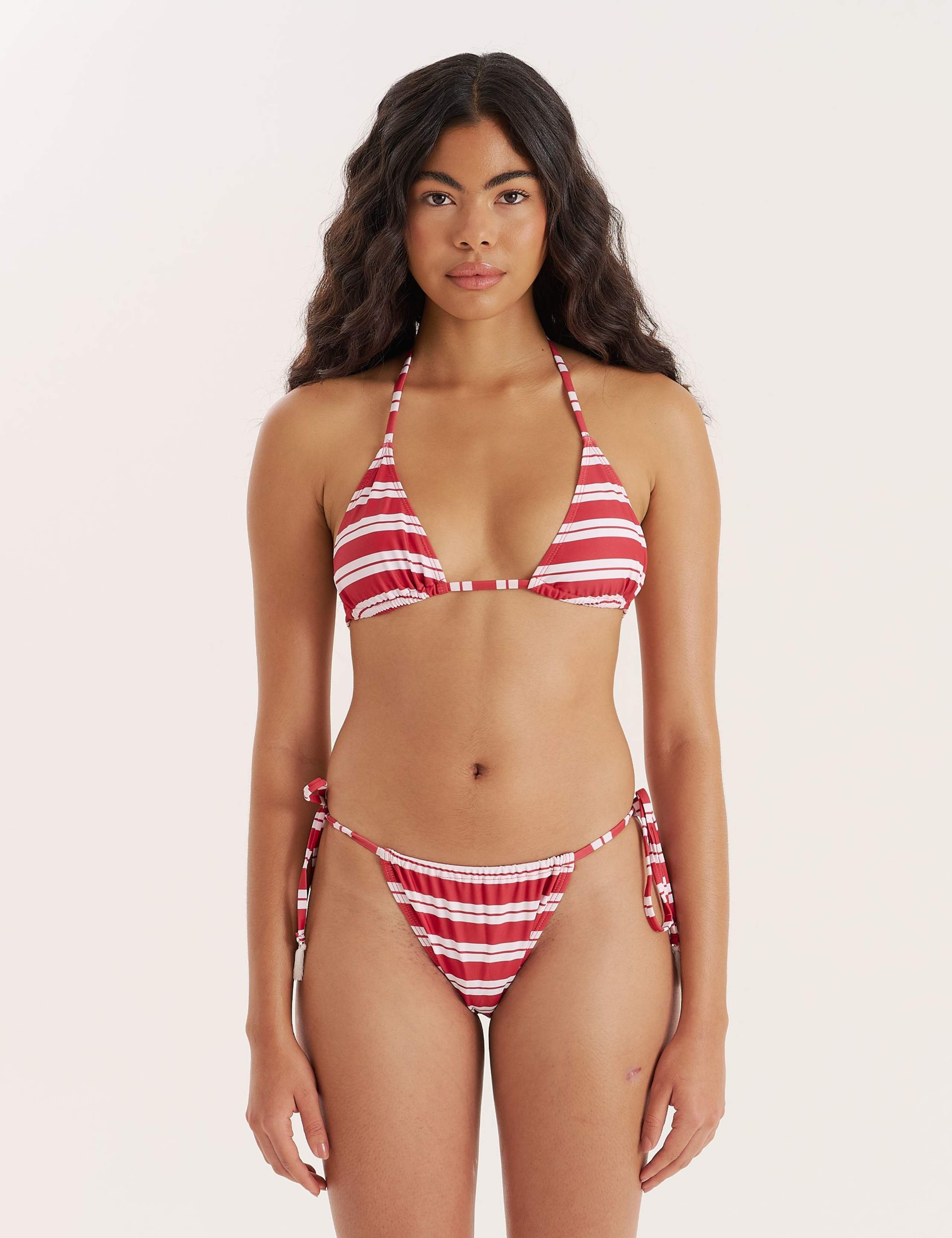 Julietta Striped Tie Side Bikini Bottoms 4 of 5