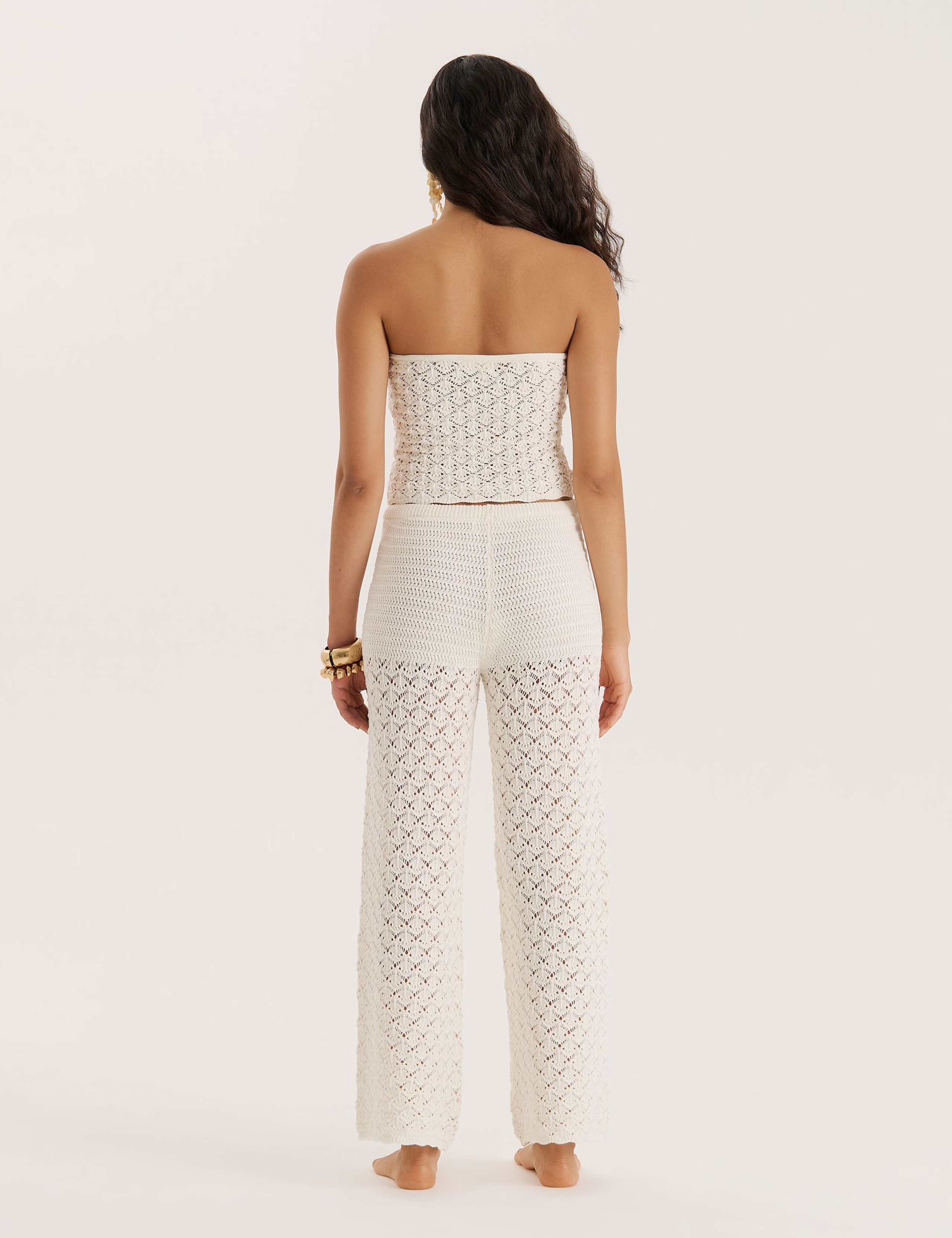 Elena Crochet Wide Leg Beach Trousers 2 of 5