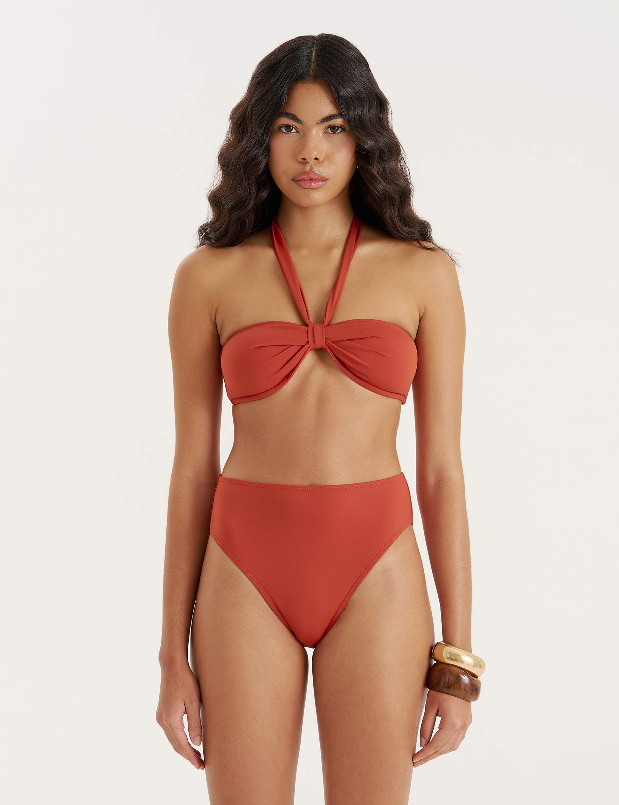 Knot Front Halterneck Bikini Top 2 of 5