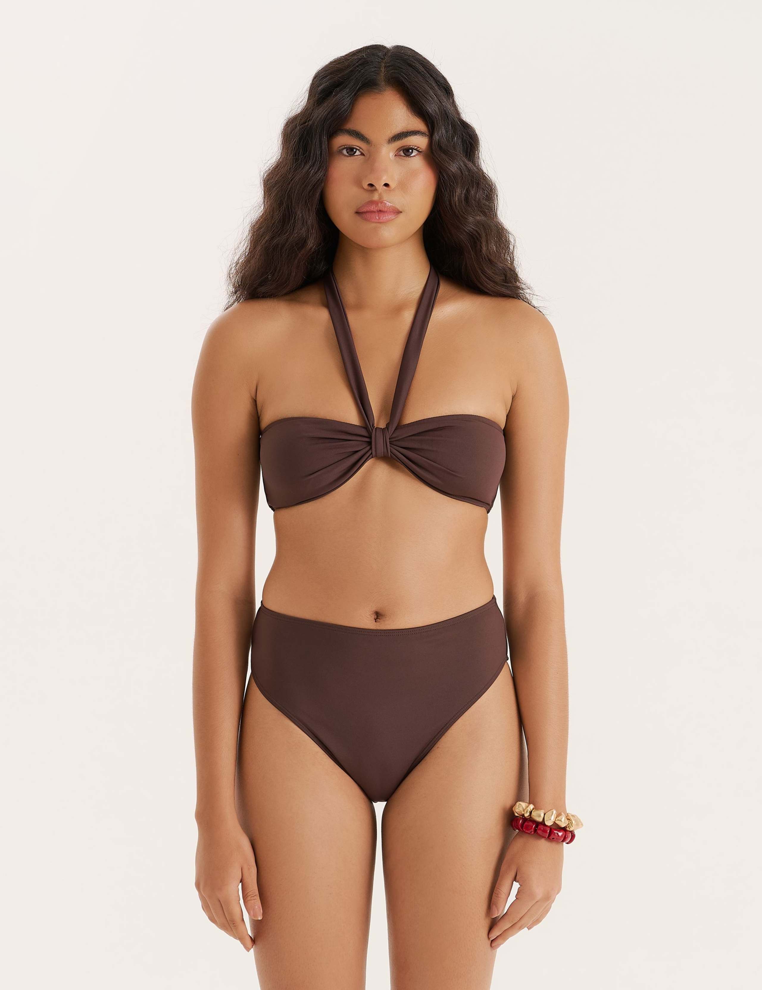 Knot Front Halterneck Bikini Top 1 of 5