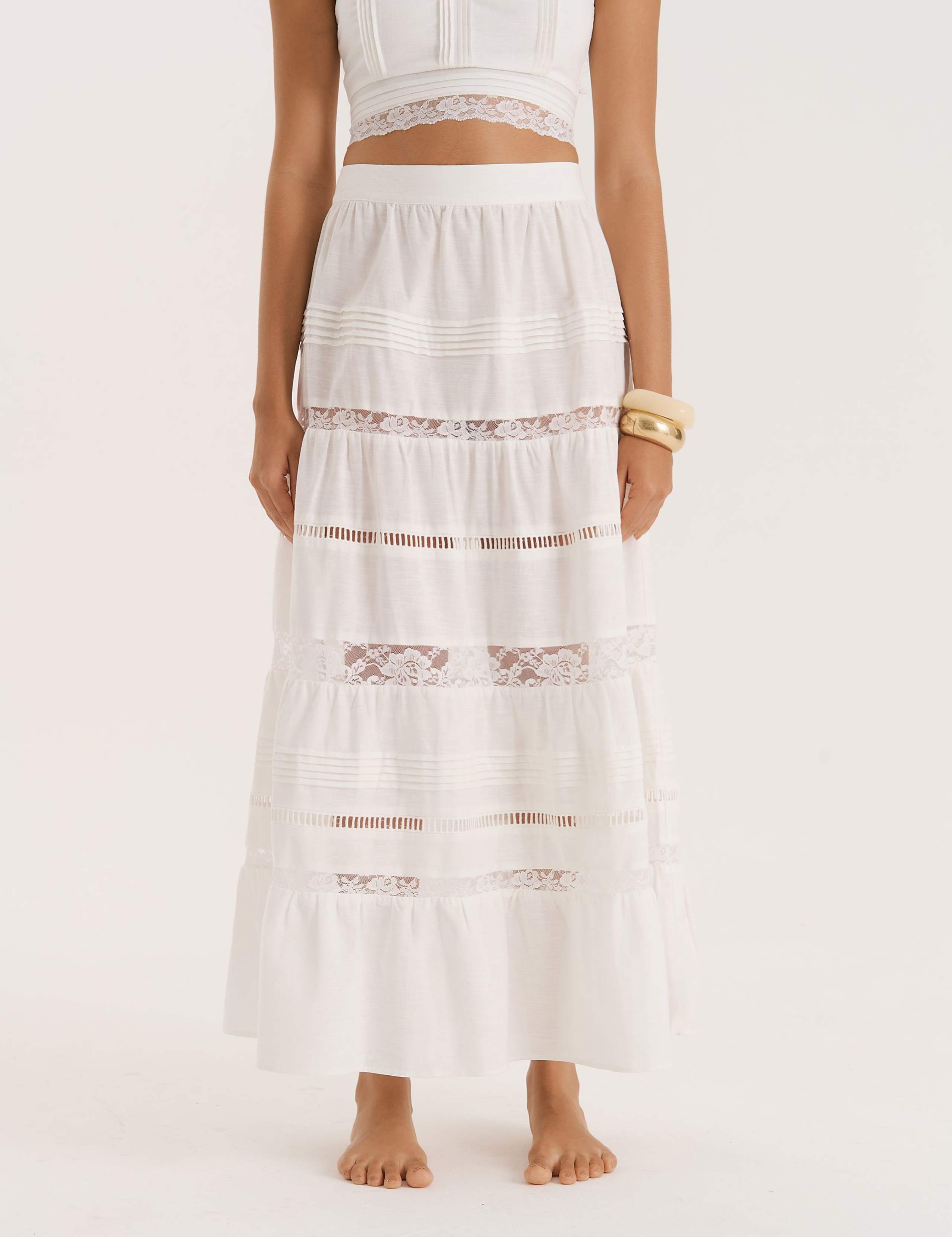 Lace Detail Maxi Skirt 4 of 5