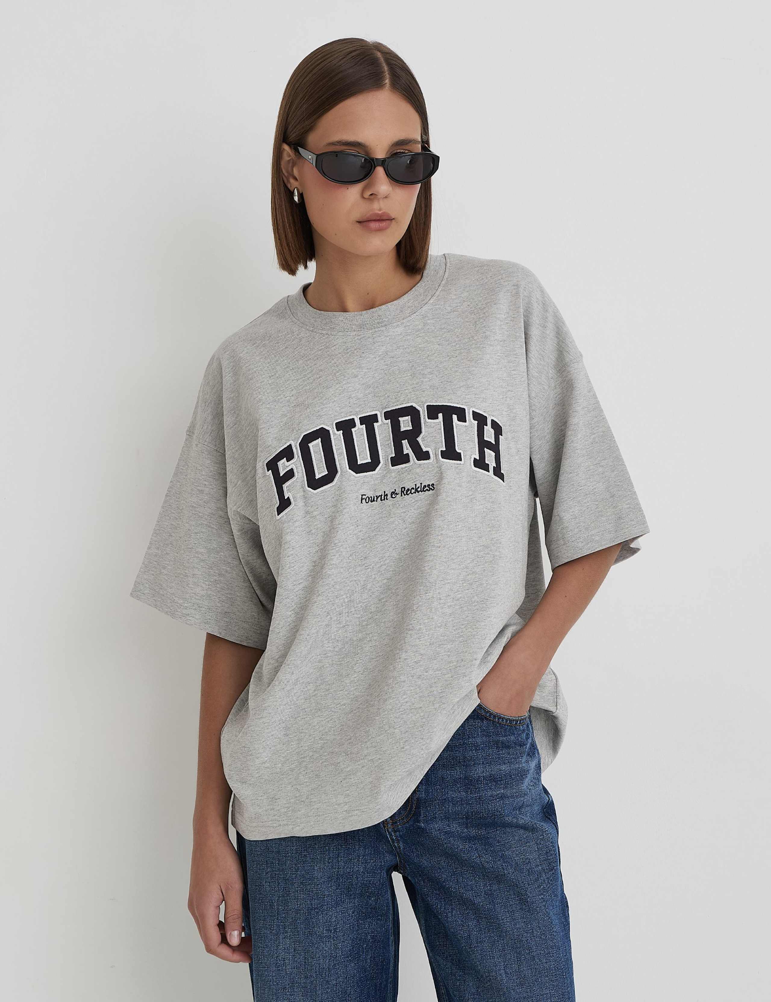 Pure Cotton Applique Oversized T-Shirt 3 of 4