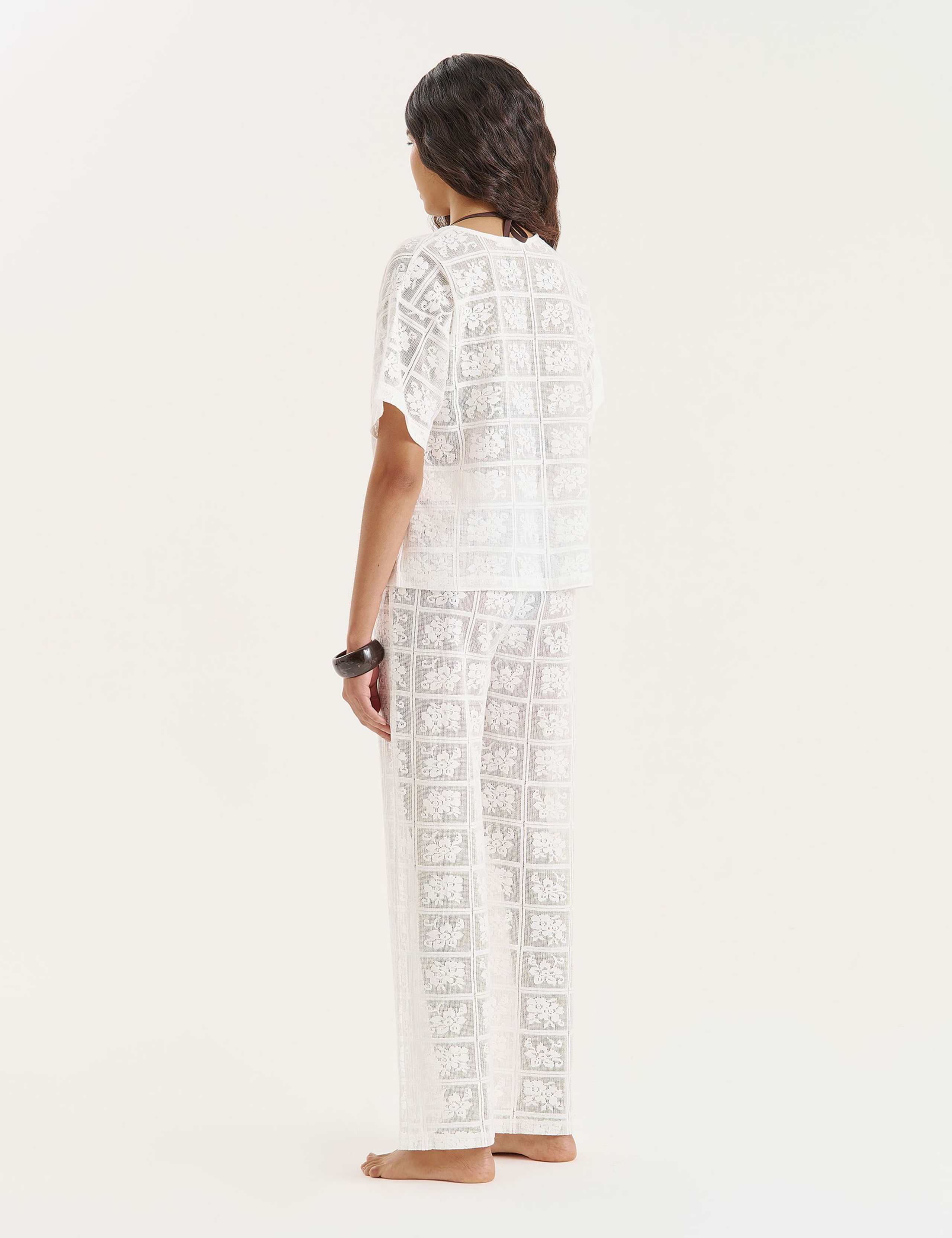 Lace Beach Trousers with Cotton 3 of 5