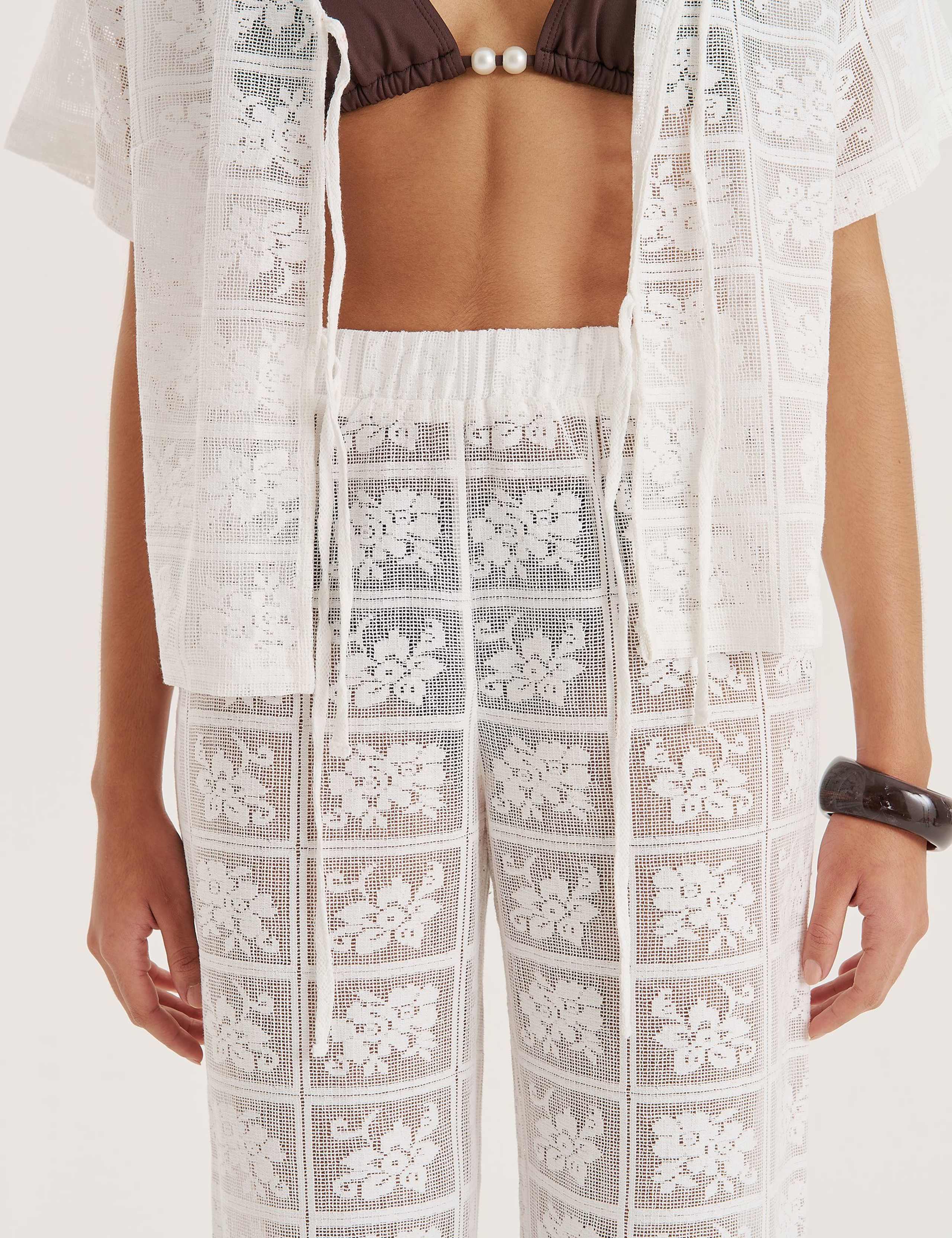 Lace Beach Trousers with Cotton 4 of 5