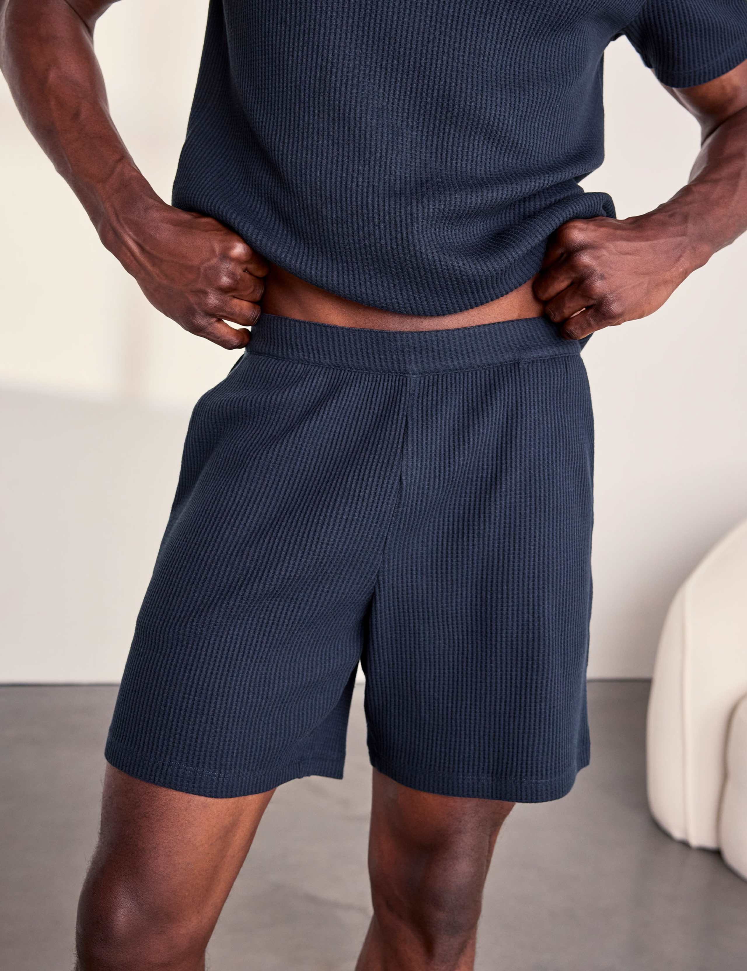 Cotton Rich Waffle Loungewear Pyjama Shorts 3 of 4