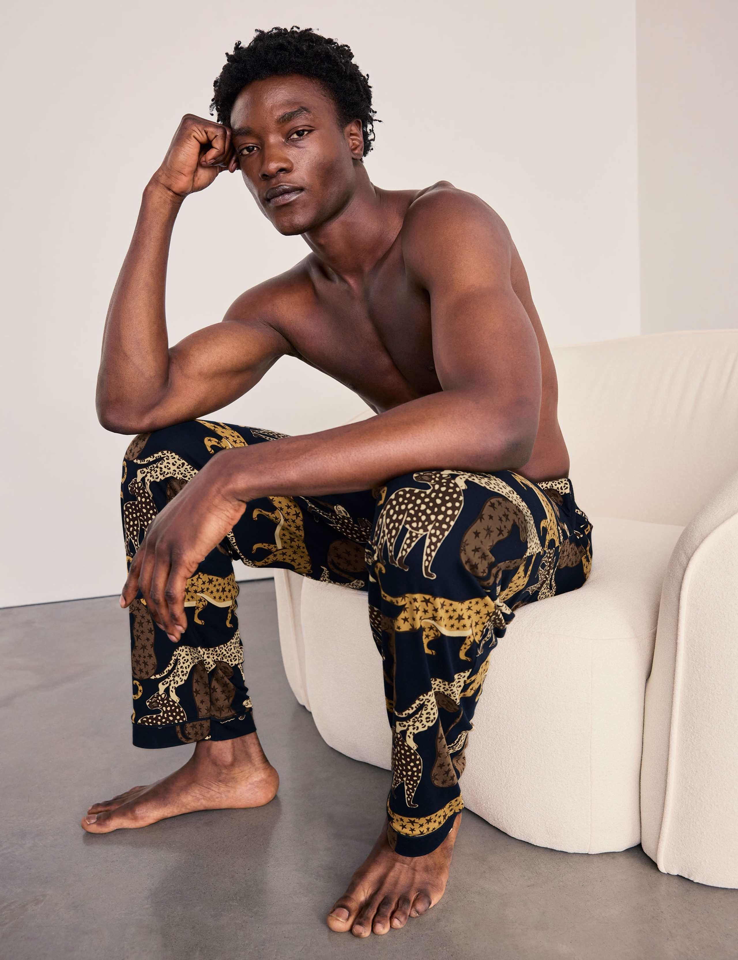 Jersey Leopard Print Pyjama Bottoms 3 of 5