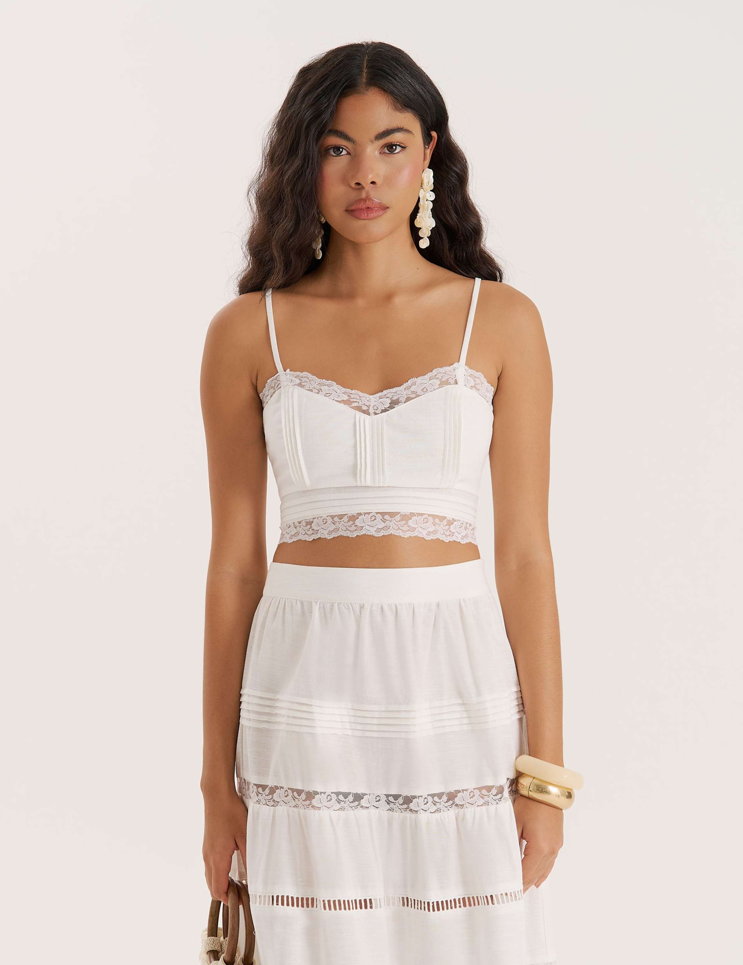 Lace Detail Crop Cami Top 4 of 5