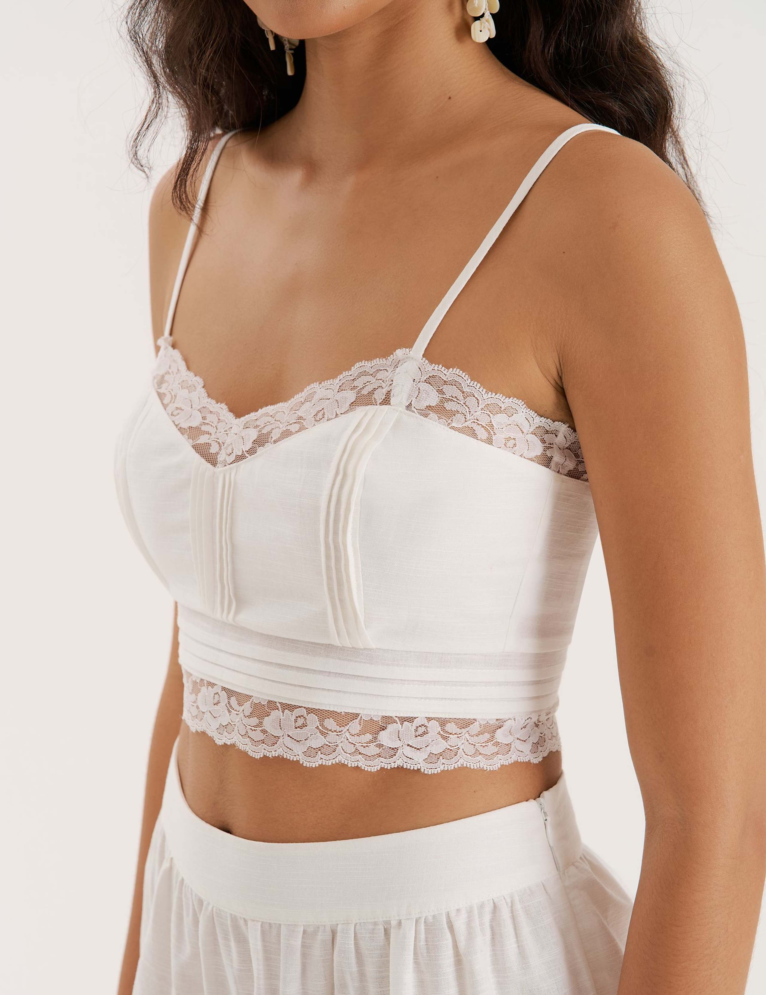 Lace Detail Crop Cami Top 5 of 5