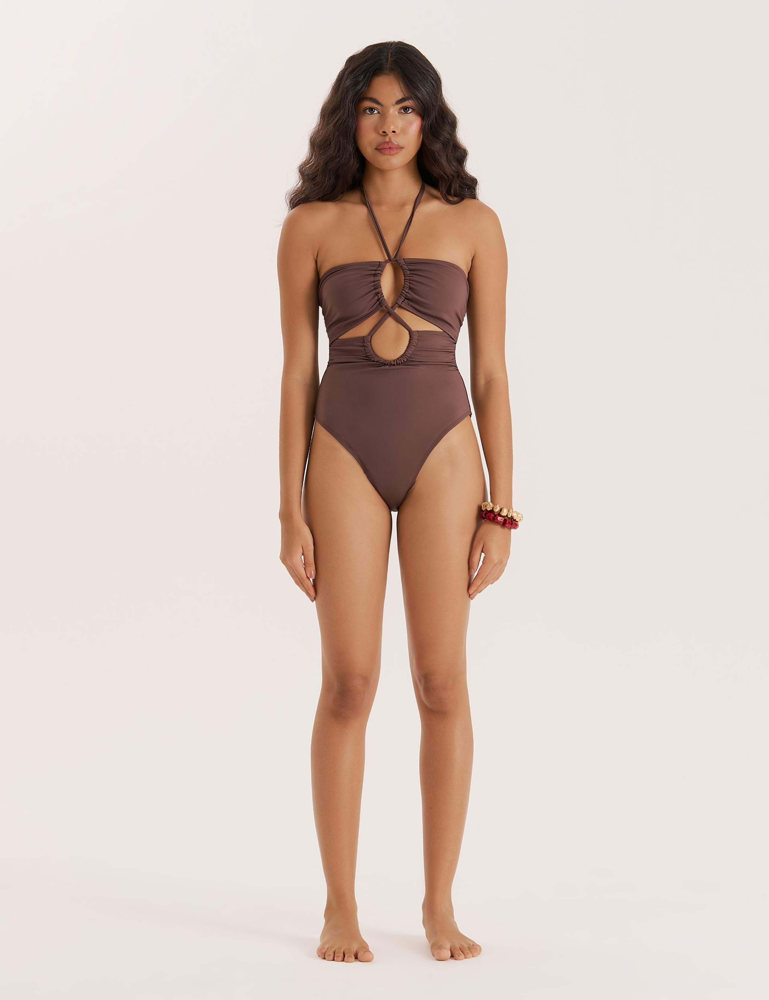 Cut Out Halterneck Swimsuit 1 of 5
