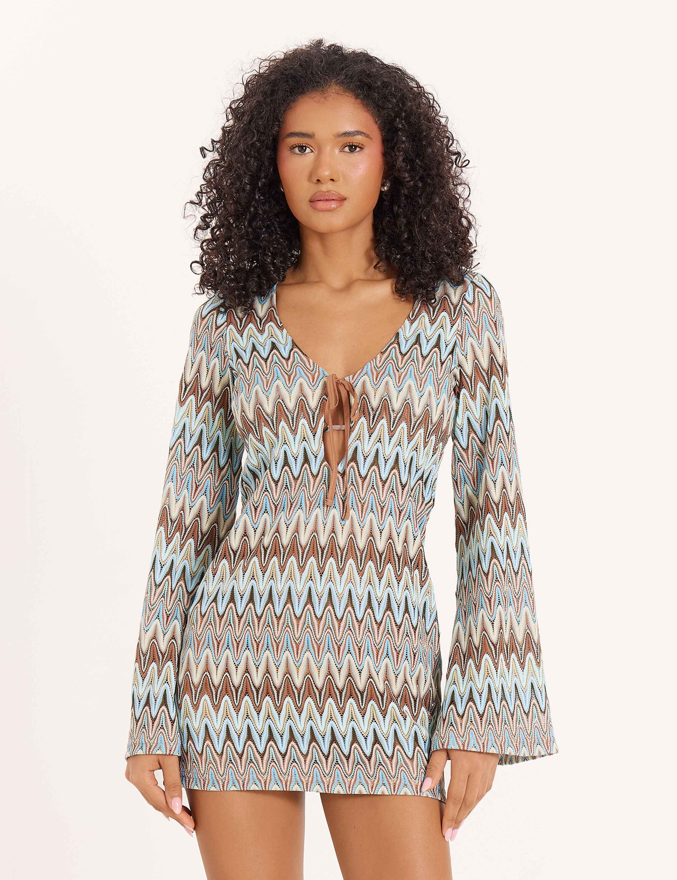 Sandi Pure Cotton Printed Mini Beach Dress 3 of 12
