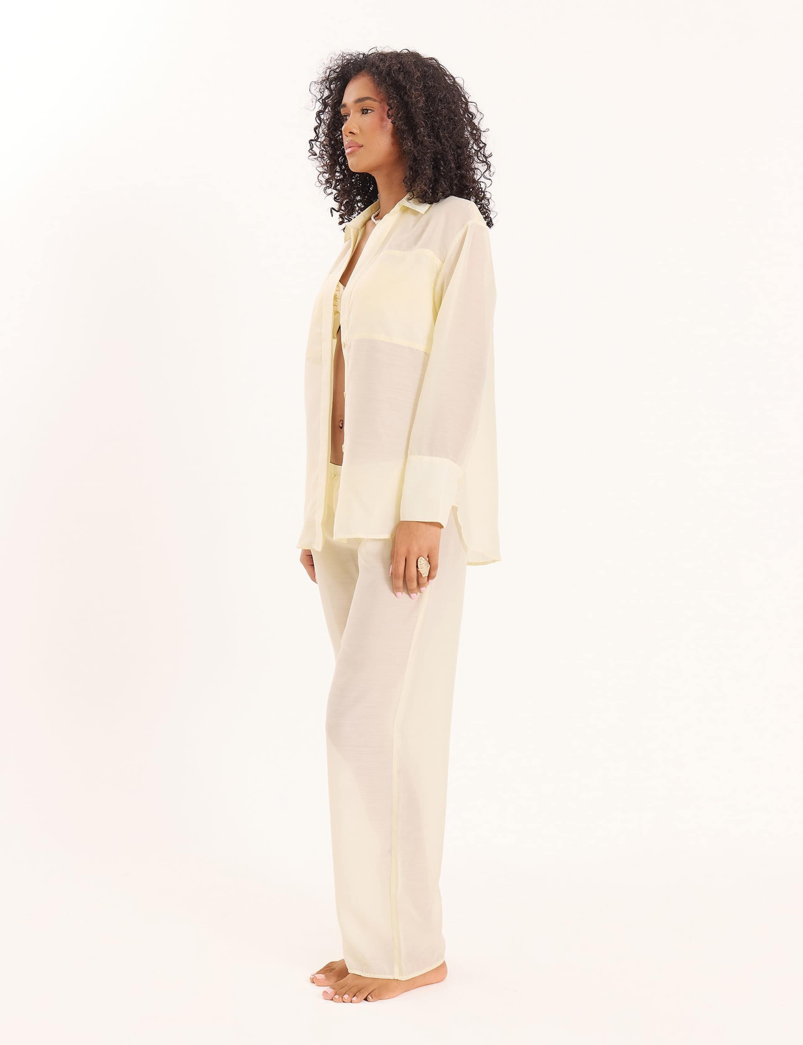 Elasticated Waist Wide Leg Beach Trousers 2 of 12