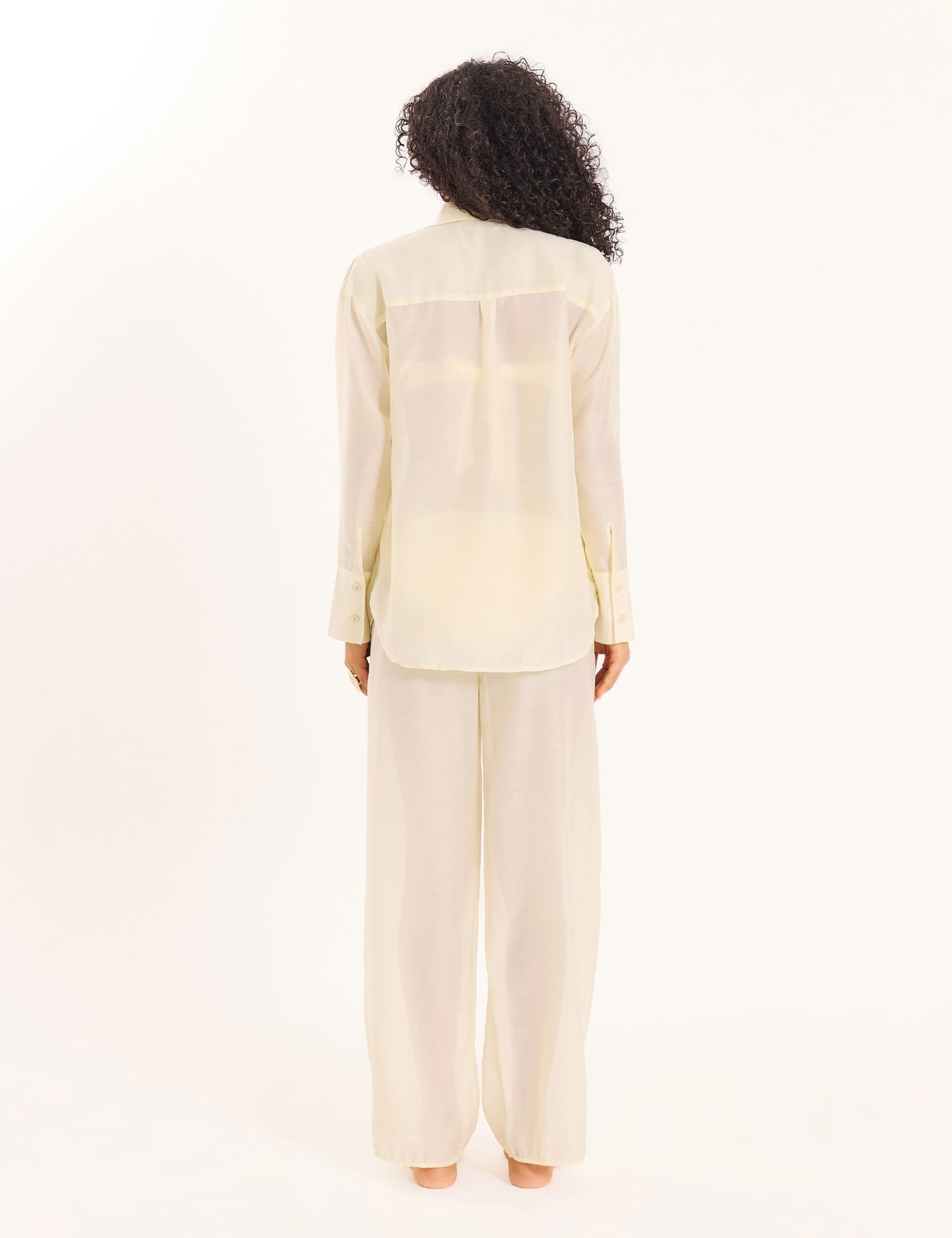 Elasticated Waist Wide Leg Beach Trousers 4 of 12